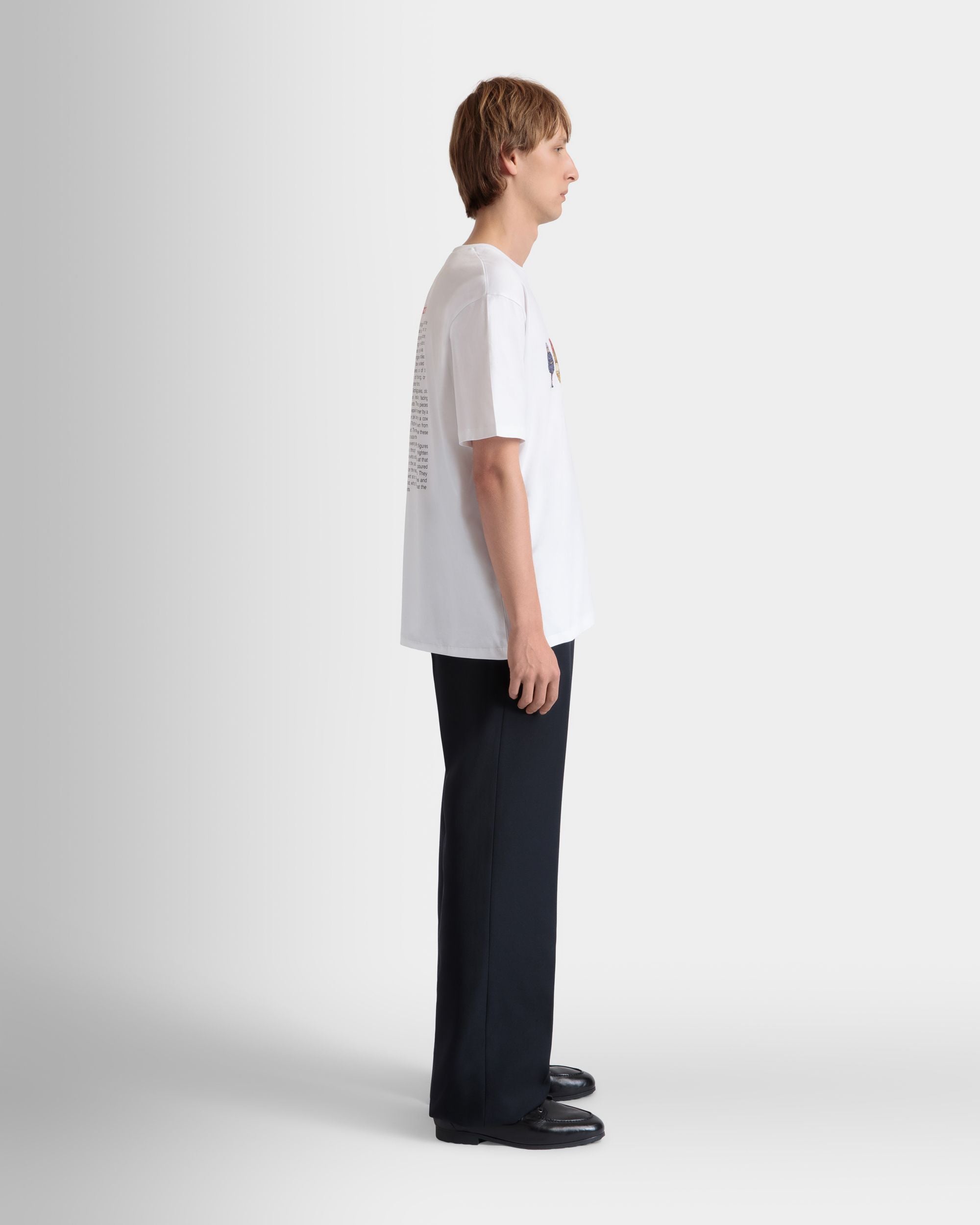 Bally Global - Camiseta De Algodón Blanco Con Forest Mask - Blanco