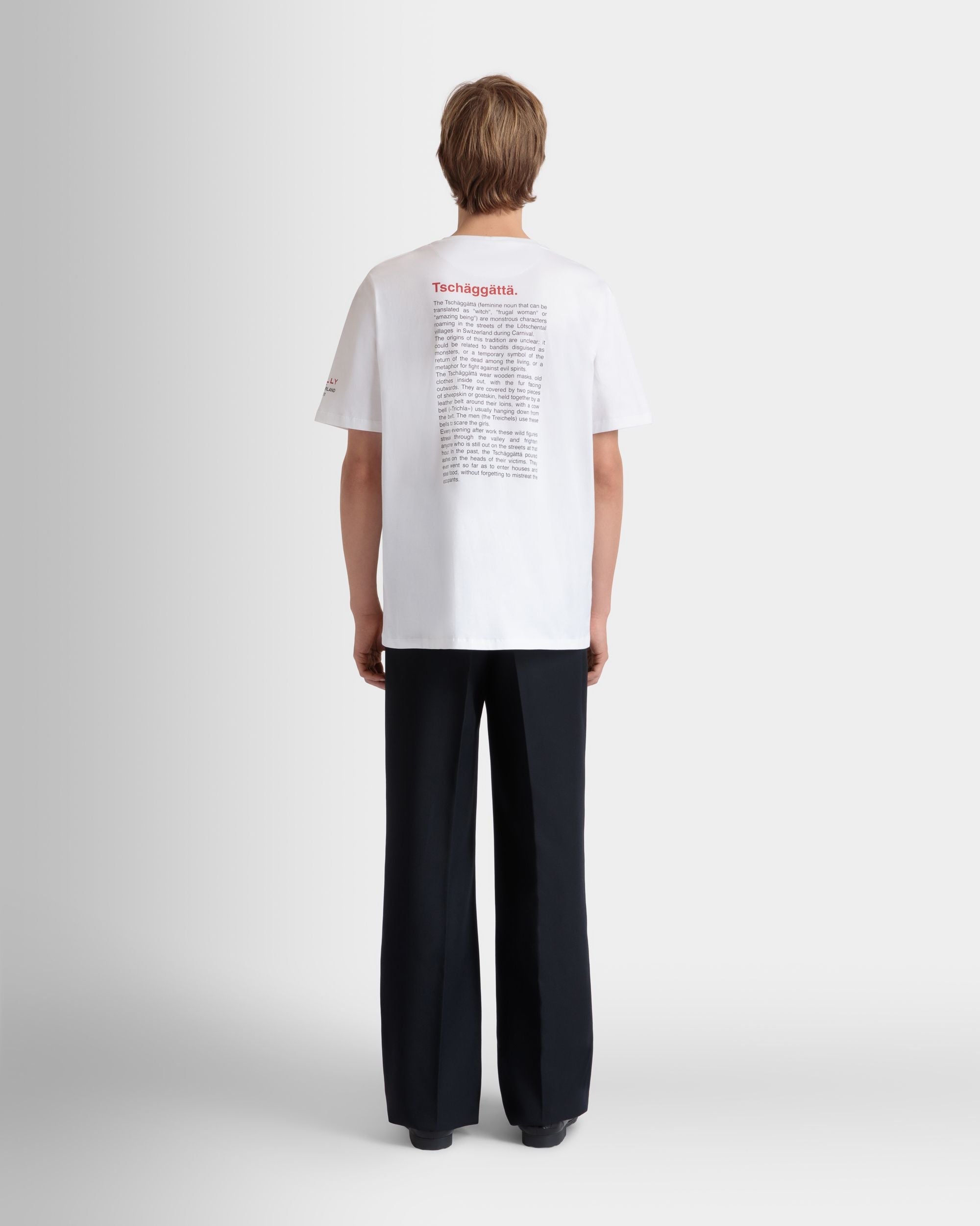 Bally Global - Camiseta De Algodón Blanco Con Forest Mask - Blanco