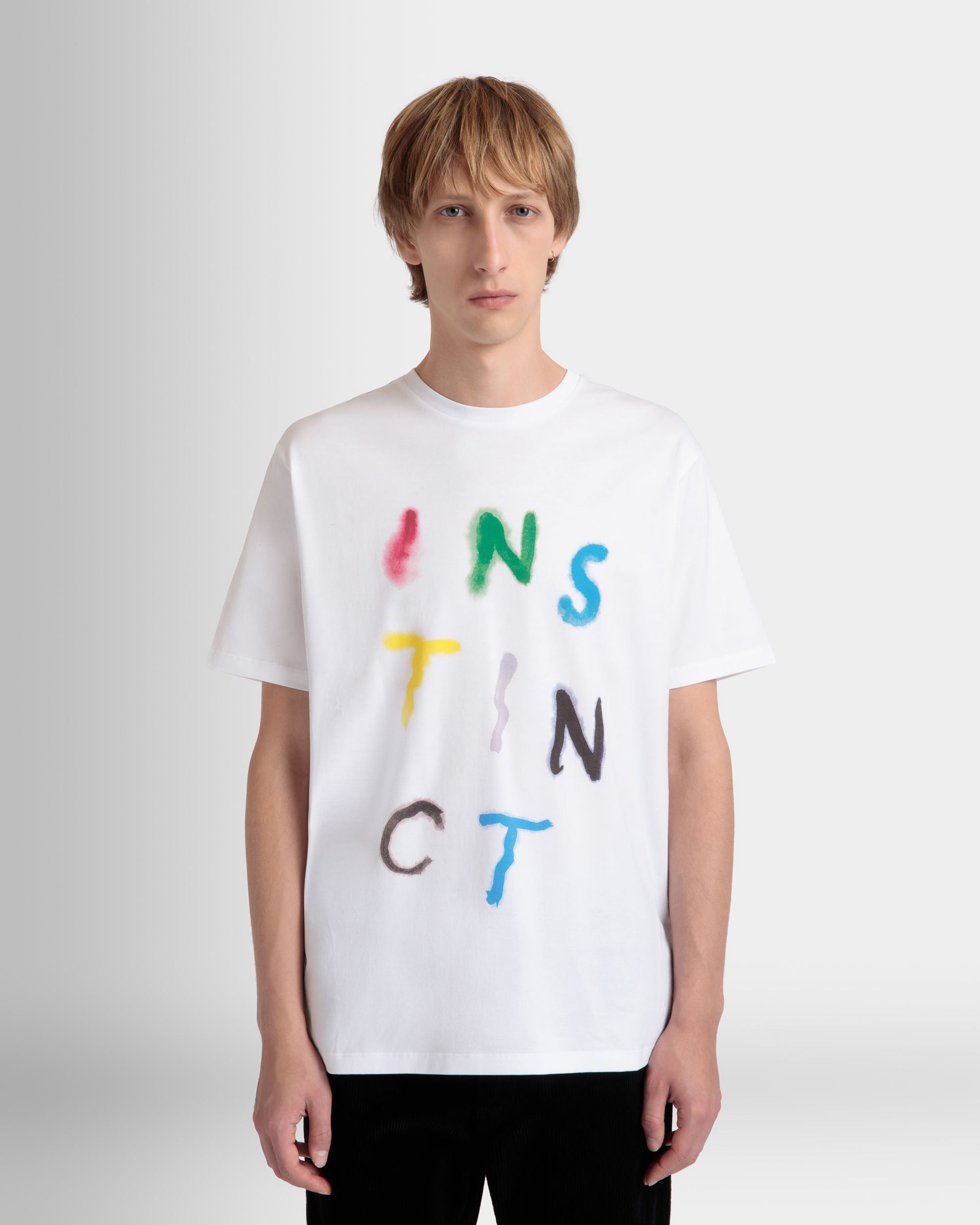 Bally Global - Camiseta De Algodón Blanco Con Bally Instinct - Blanco