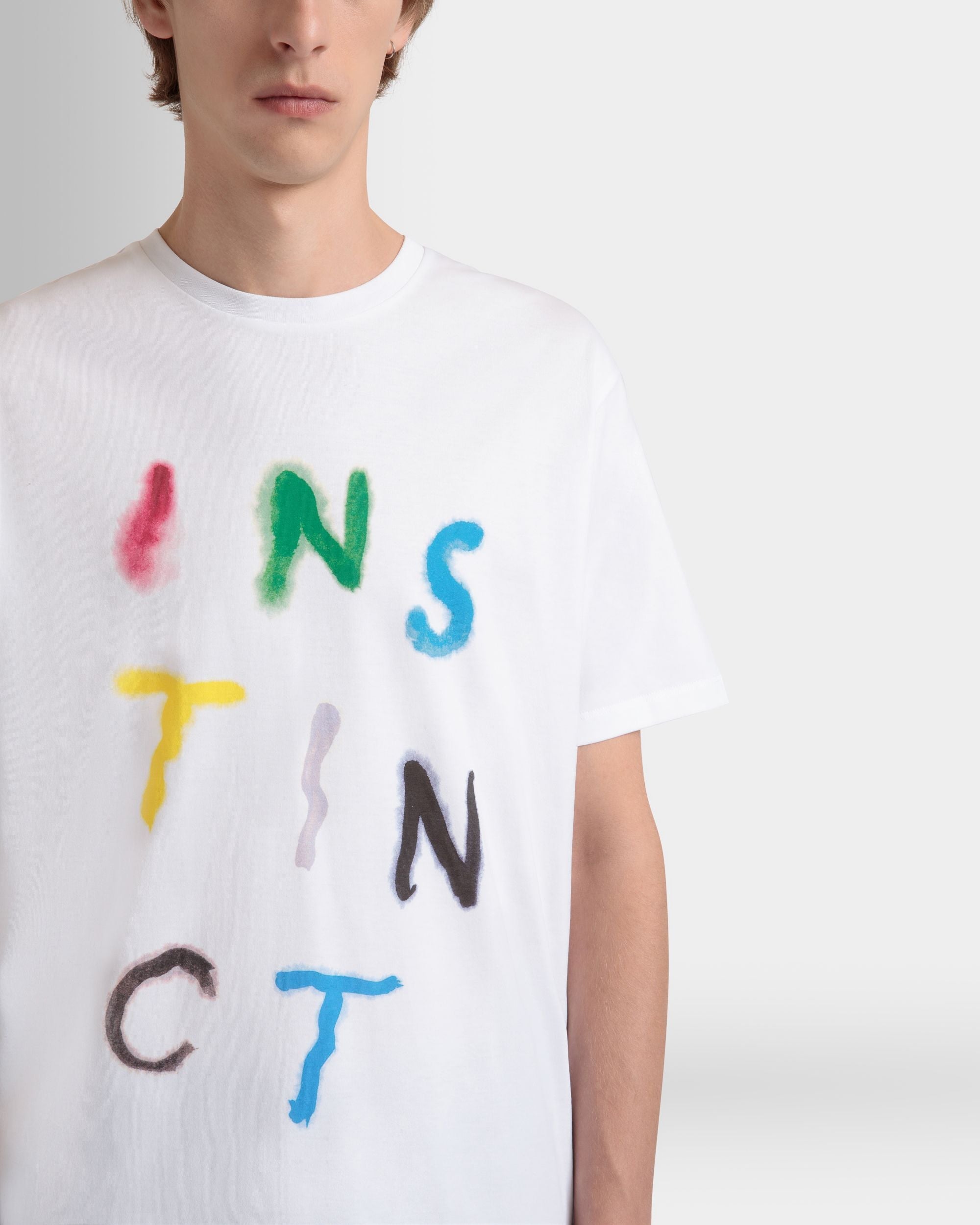 Bally Global - Camiseta De Algodón Blanco Con Bally Instinct - Blanco