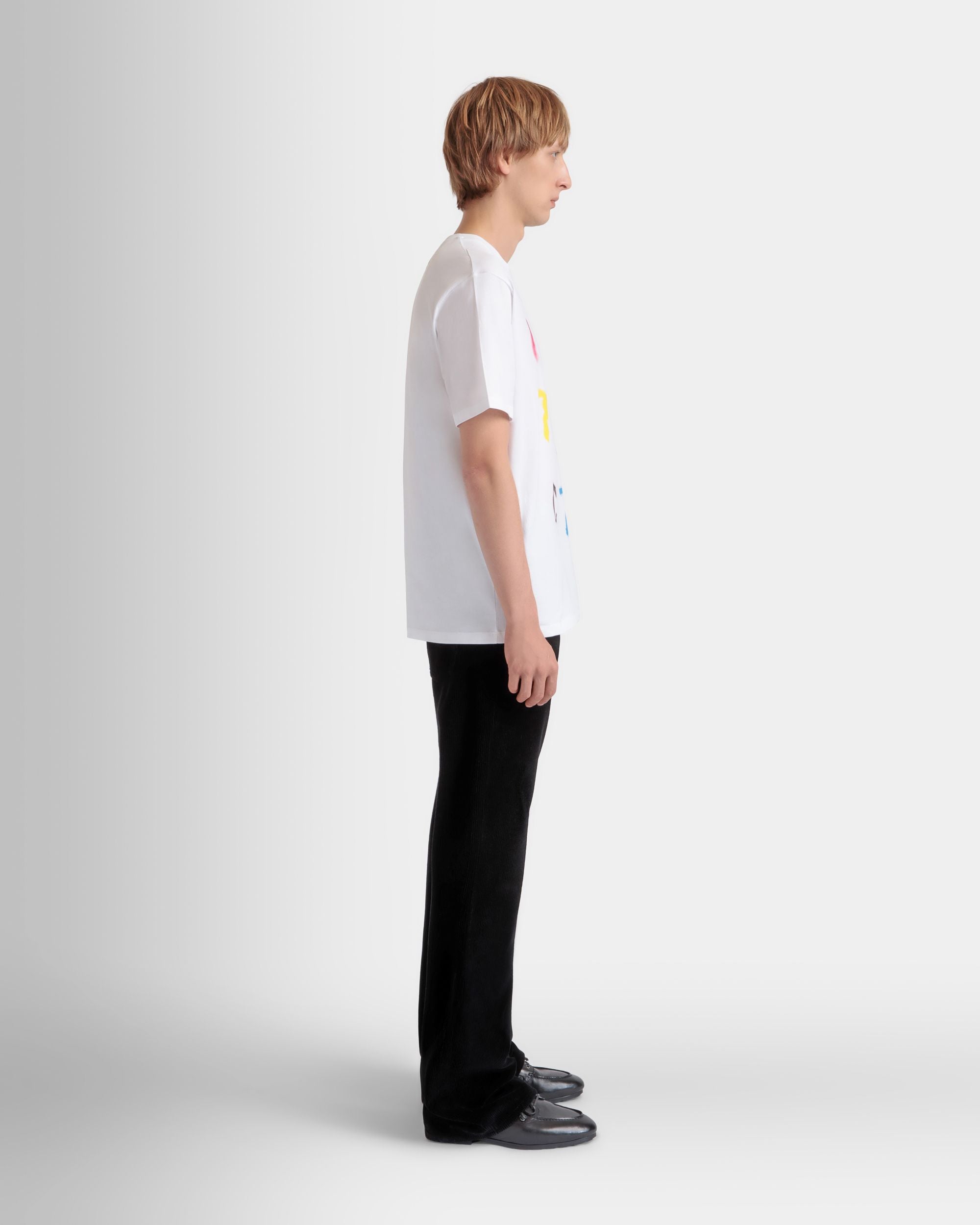 Bally Global - Camiseta De Algodón Blanco Con Bally Instinct - Blanco
