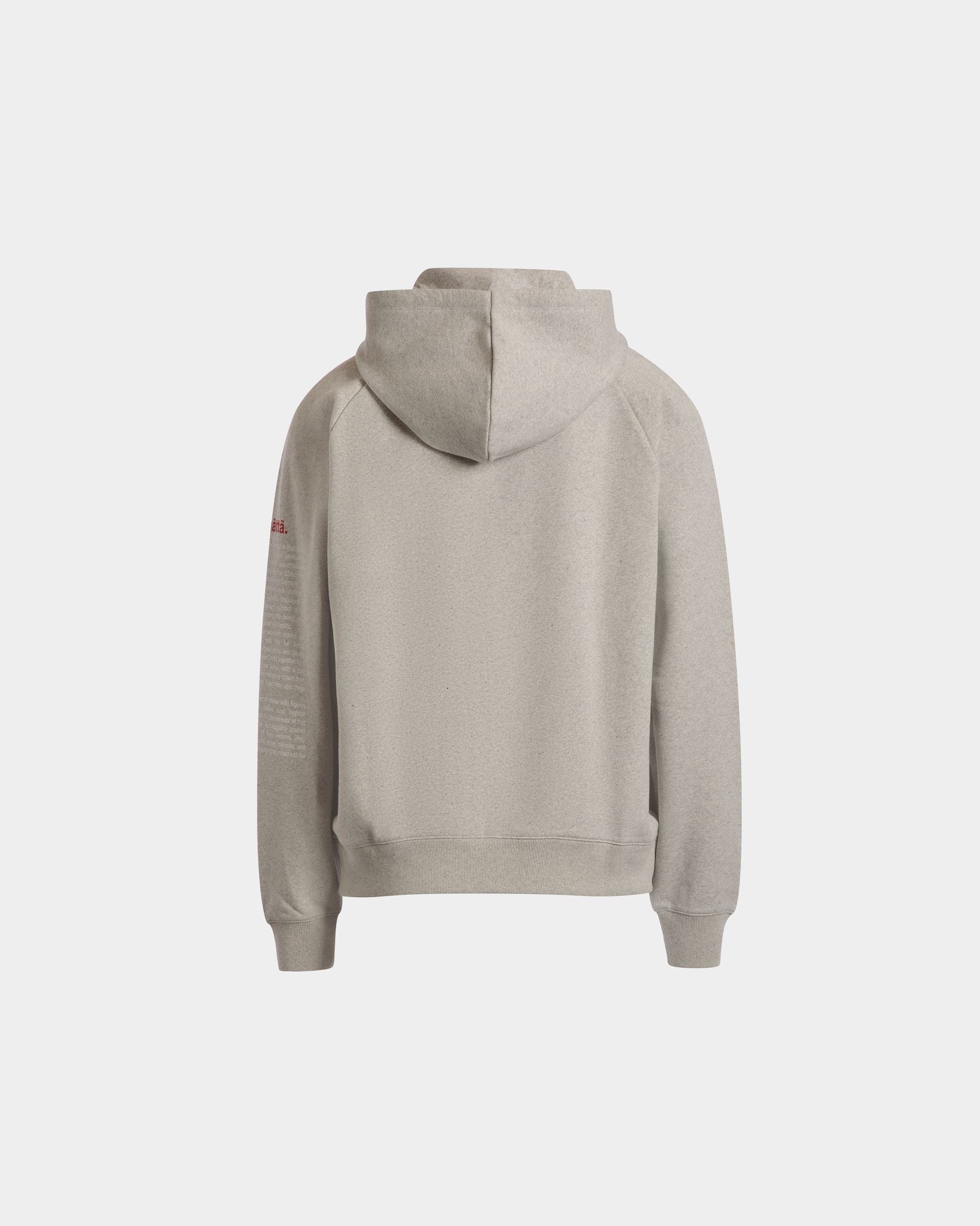 Bally Global - Hoodie With Forest Mask In Grey Melange Cotton - Grey
