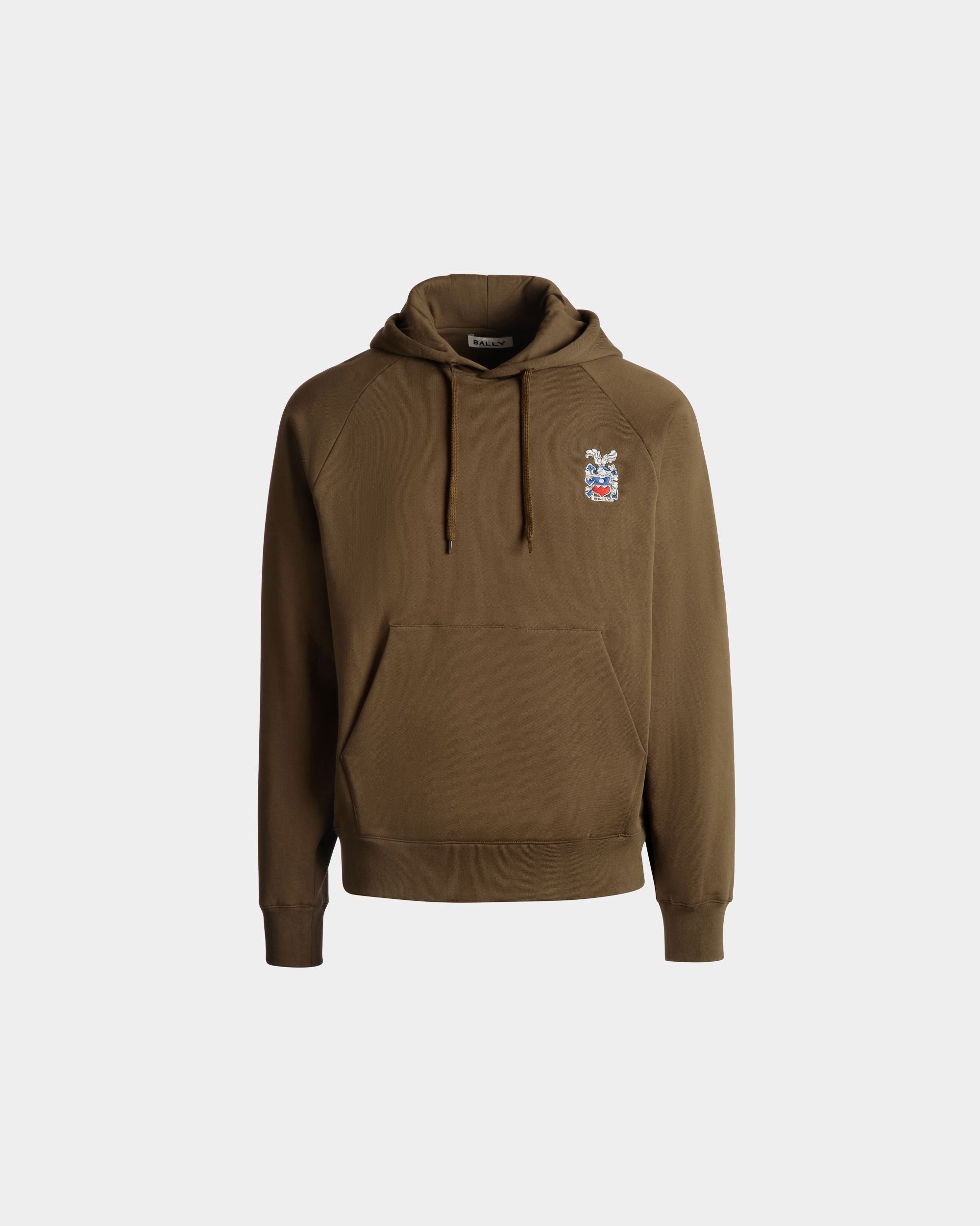 Bally Global - Hoodie With Bally Crest In Brown Cotton - Brown