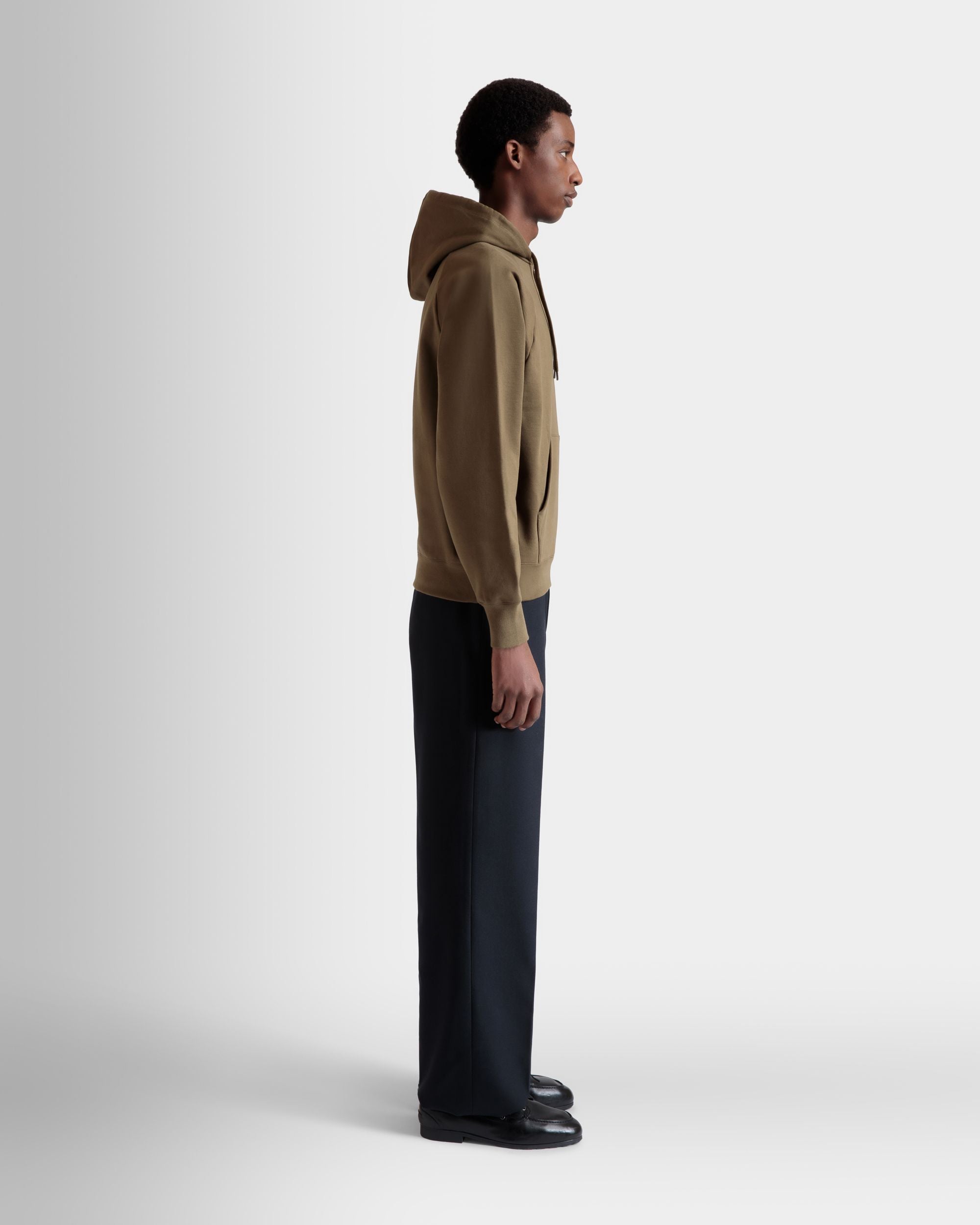 Bally Global - Hoodie With Bally Crest In Brown Cotton - Brown