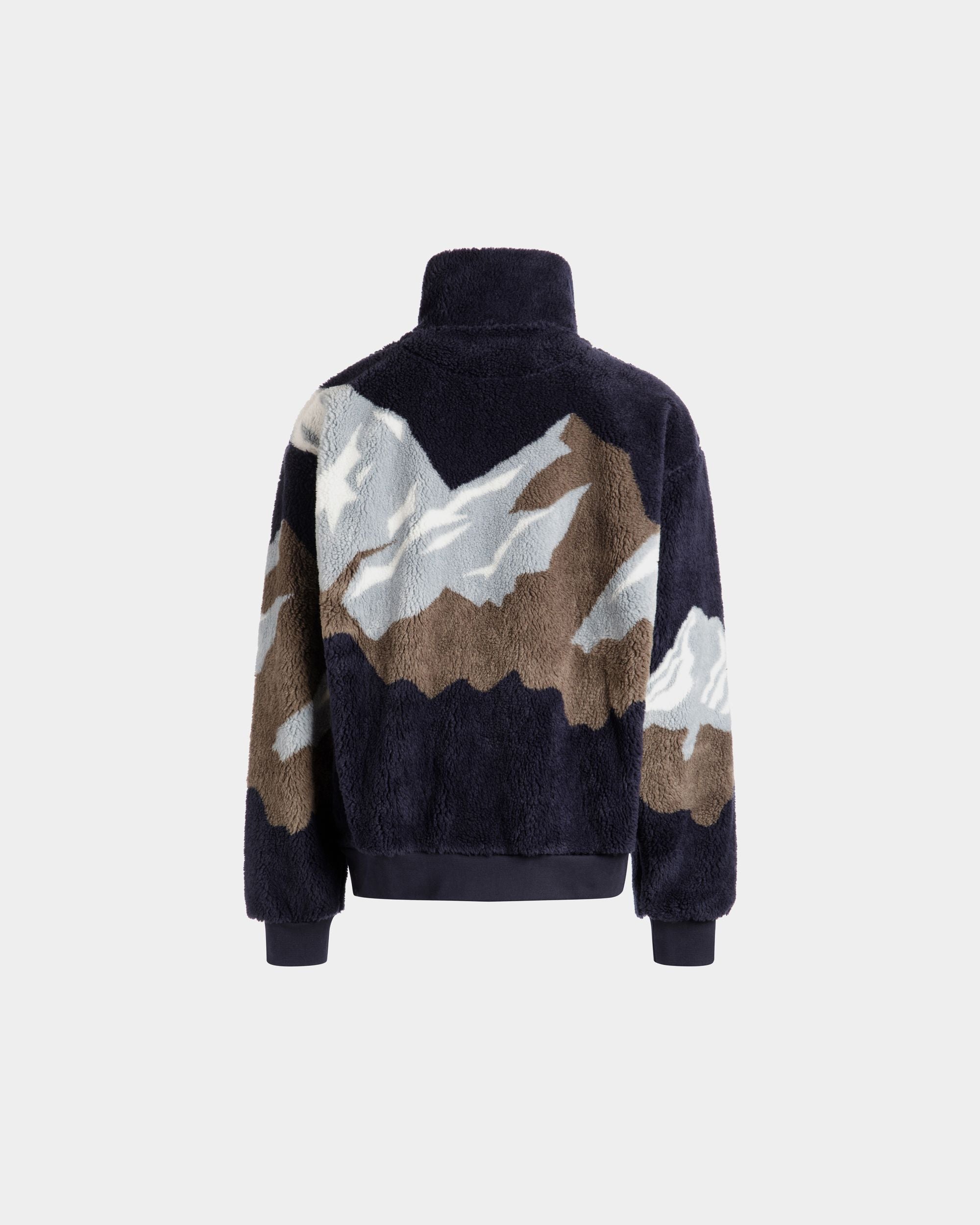 Bally Global - Sweat-Shirt Col Camionneur De La Collection Capsule D’hiver En Molleton Navy Blue - Bleu