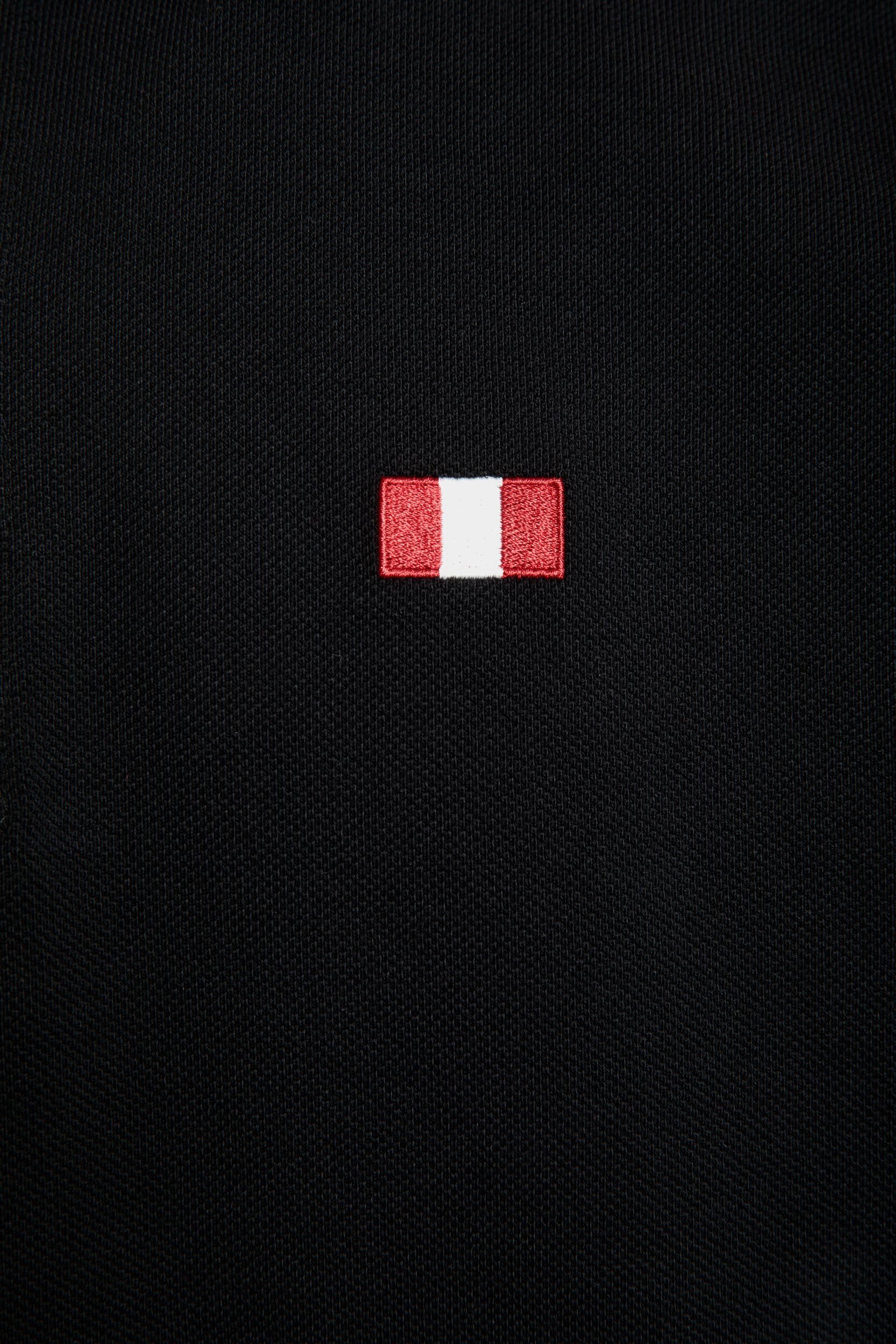 Bally Global - Polo With a Bally Flag in Black Cotton - Black