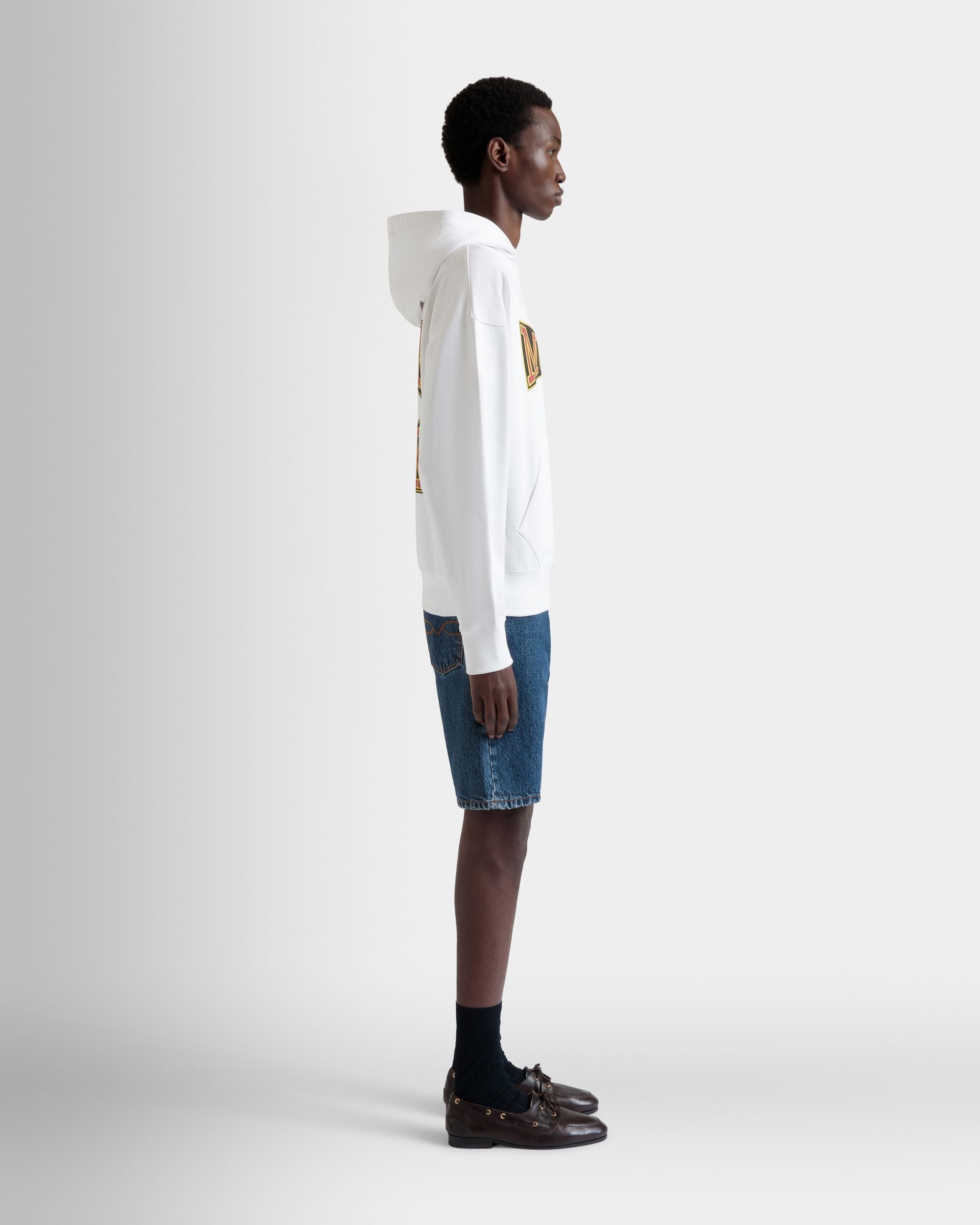 Bally Global - Sweat-Shirt À Capuche DJ Leo Mas X Bally En Coton Blanc Avec Imprimé Muzak - Blanc