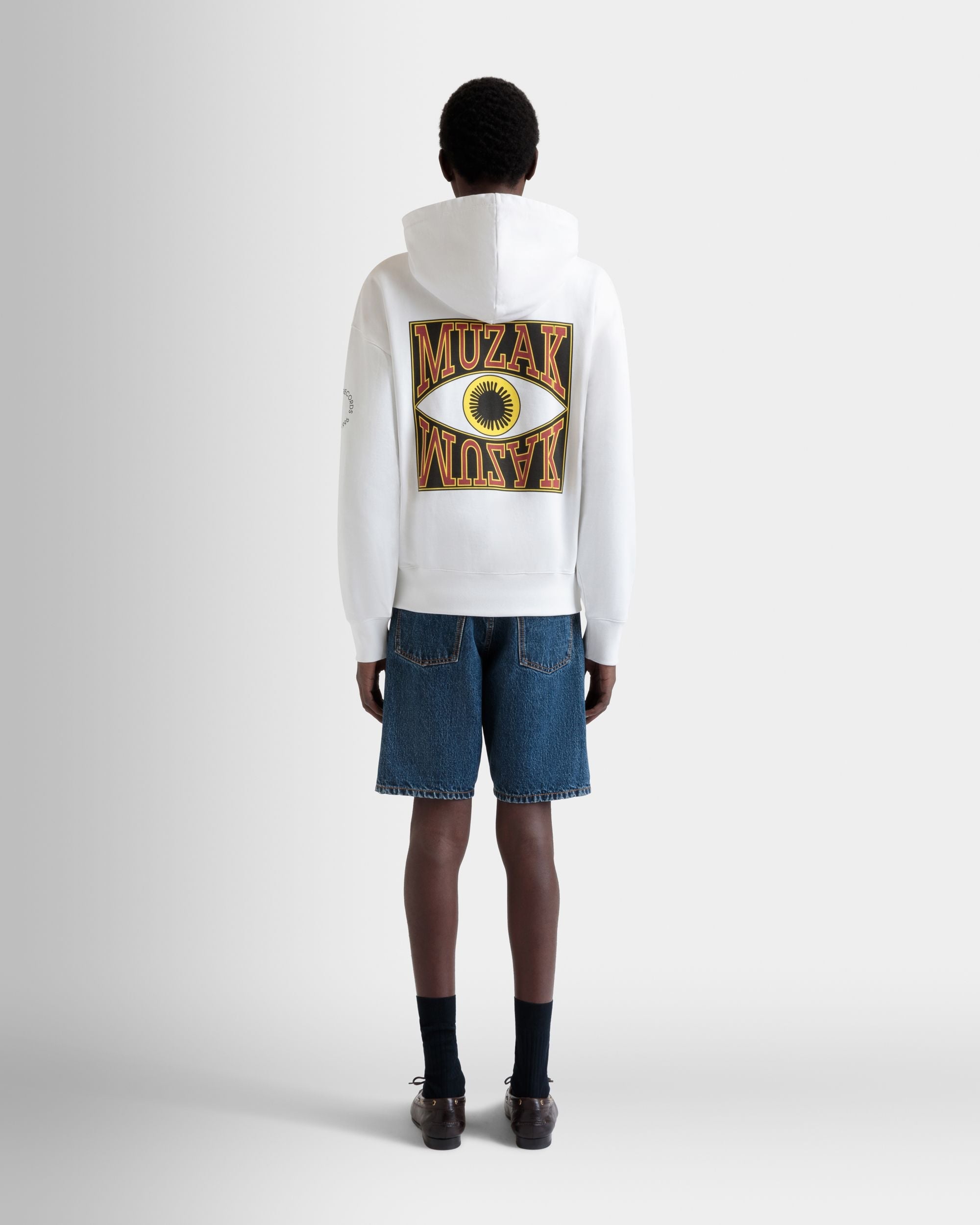 Bally Global - Sweat-Shirt À Capuche DJ Leo Mas X Bally En Coton Blanc Avec Imprimé Muzak - Blanc