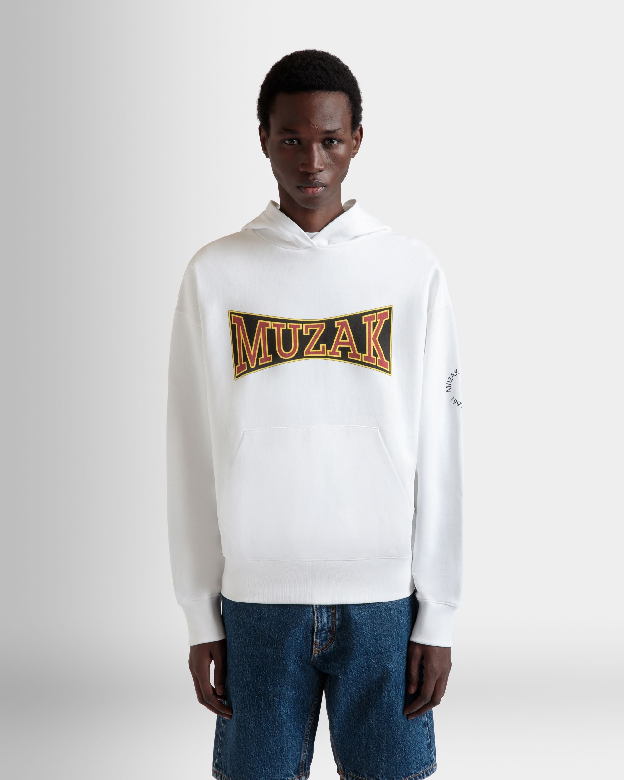 Bally Global - Sweat-Shirt À Capuche DJ Leo Mas X Bally En Coton Blanc Avec Imprimé Muzak - Blanc