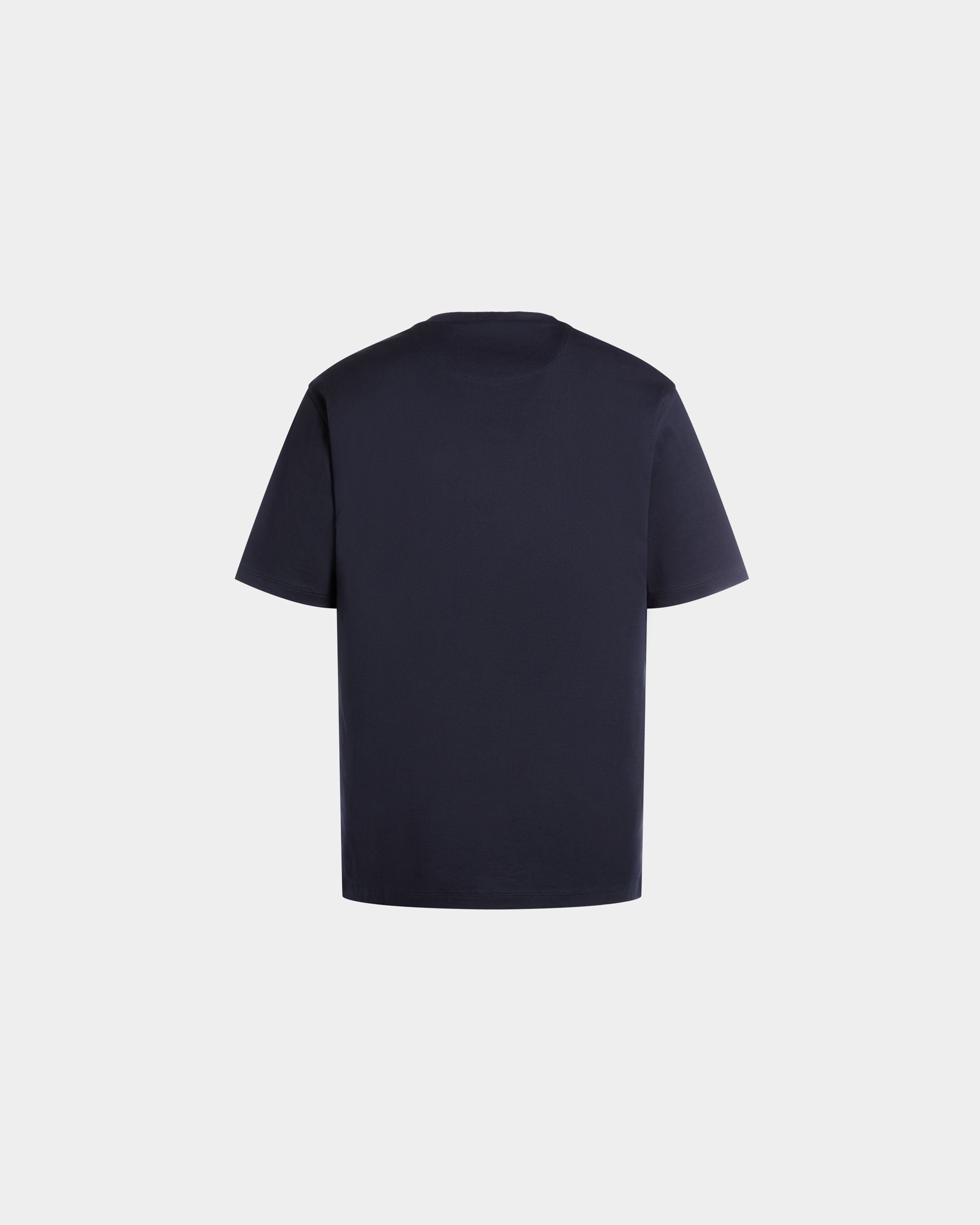 Bally Global - T-Shirt With Enchanting Mushrooms in Navy Blue Cotton - Blue