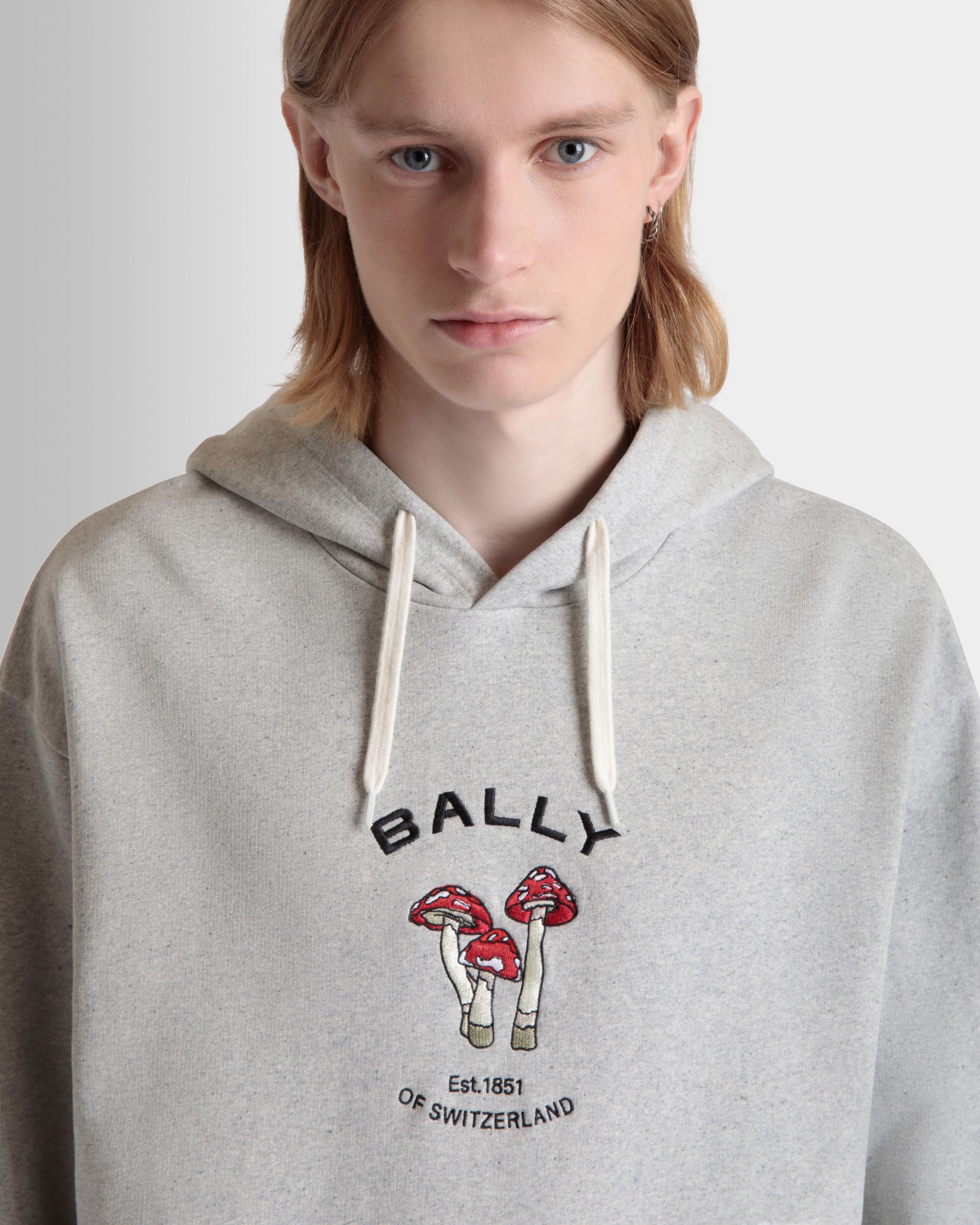 Bally Global - Sudadera Con Capucha De Algodón Gris Jaspeado Con Enchanting Mushrooms - Gris