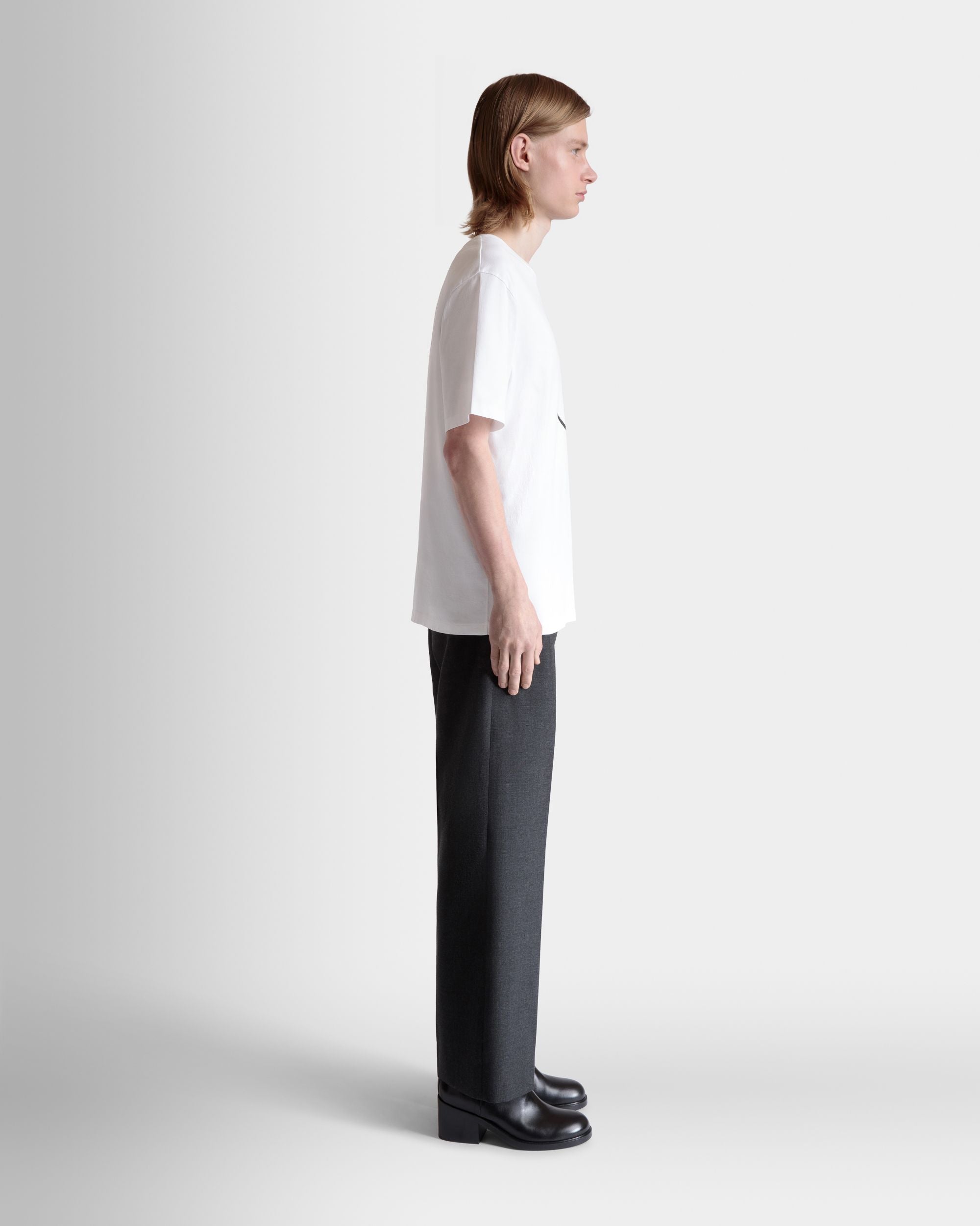 Bally Global - T-Shirt With a Beni Bischof Rocking Bally Graphic in White Cotton - White