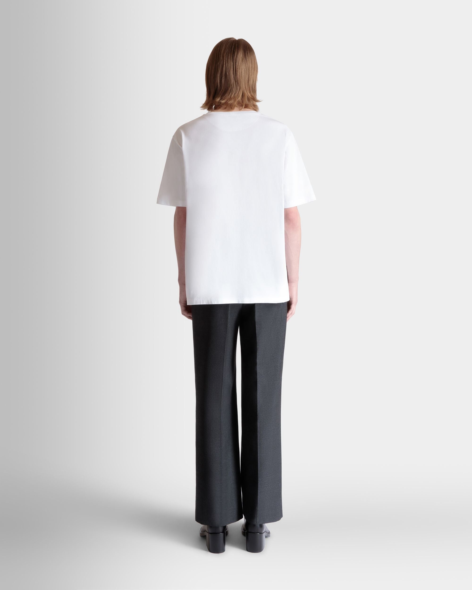 Bally Global - T-Shirt With a Beni Bischof Rocking Bally Graphic in White Cotton - White