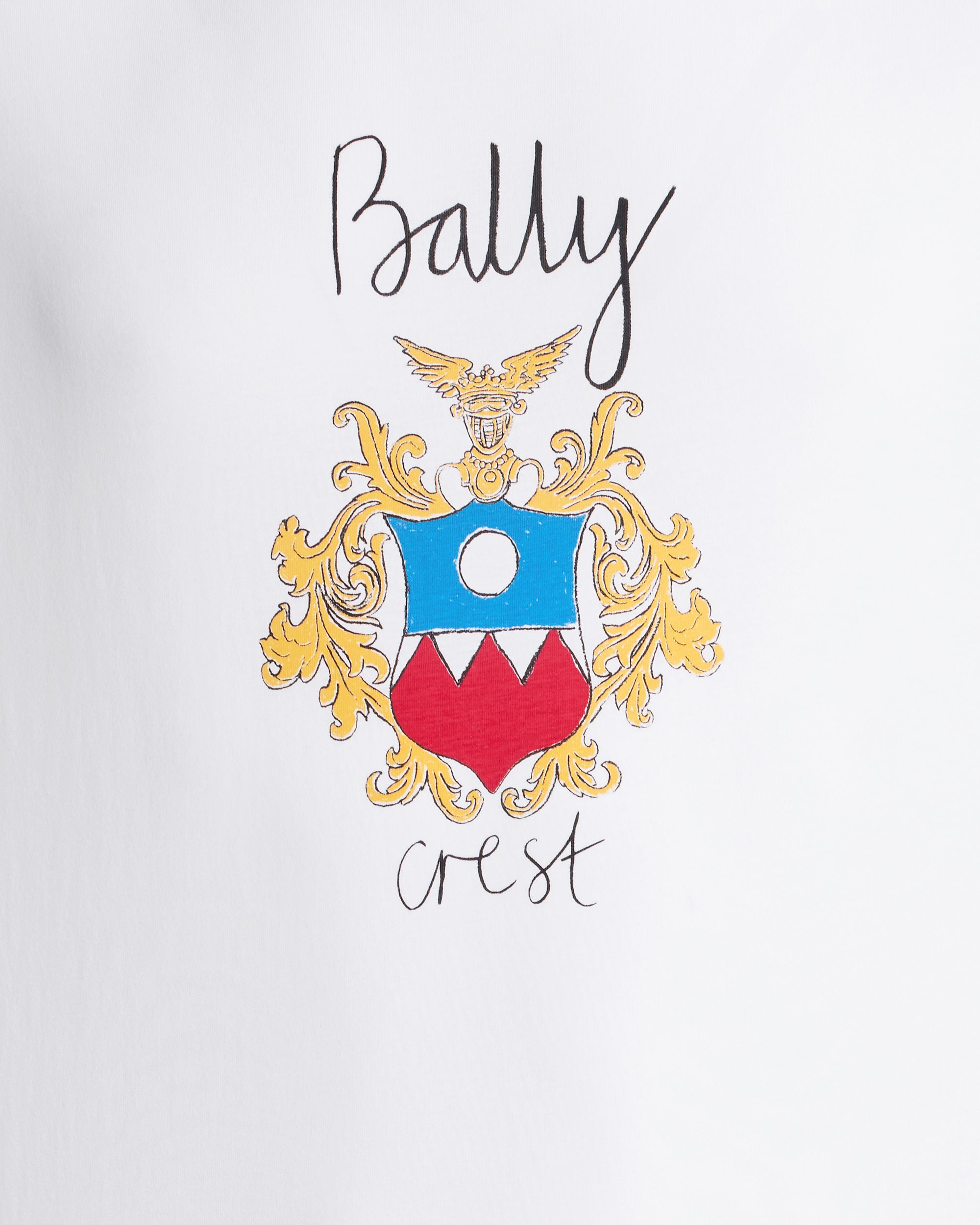 Bally Global - T-Shirt En Coton Blanc Avec Écusson Bally Crest - Blanc