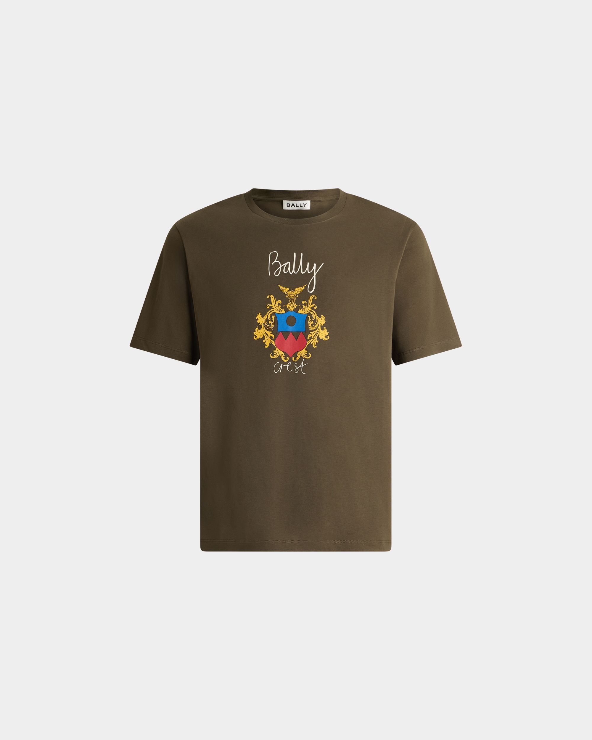 Bally Global - T-Shirt En Coton Military Green Avec Écusson Bally Crest - Vert