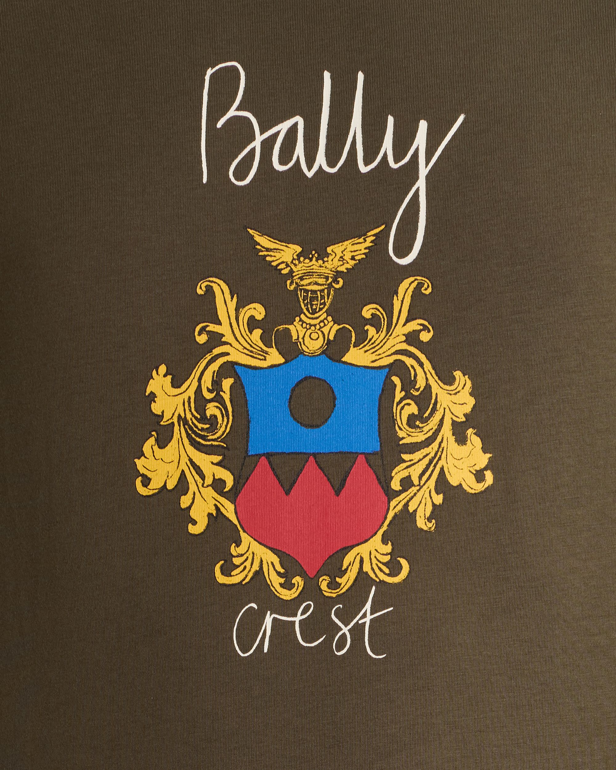 Bally Global - T-Shirt En Coton Military Green Avec Écusson Bally Crest - Vert