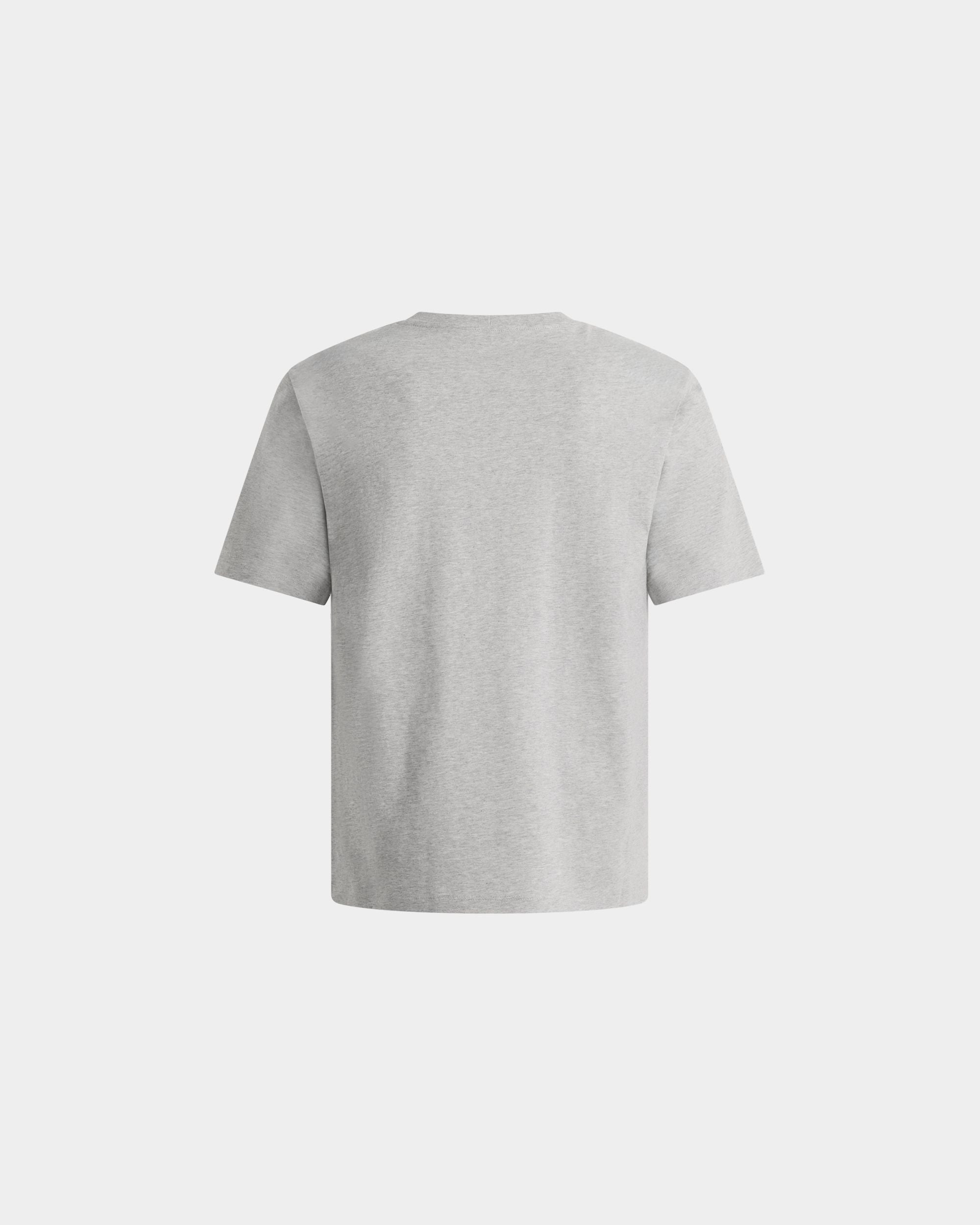 Bally Global - T-Shirt En Coton Gris Chiné Avec Écusson Bally Crest - Gris