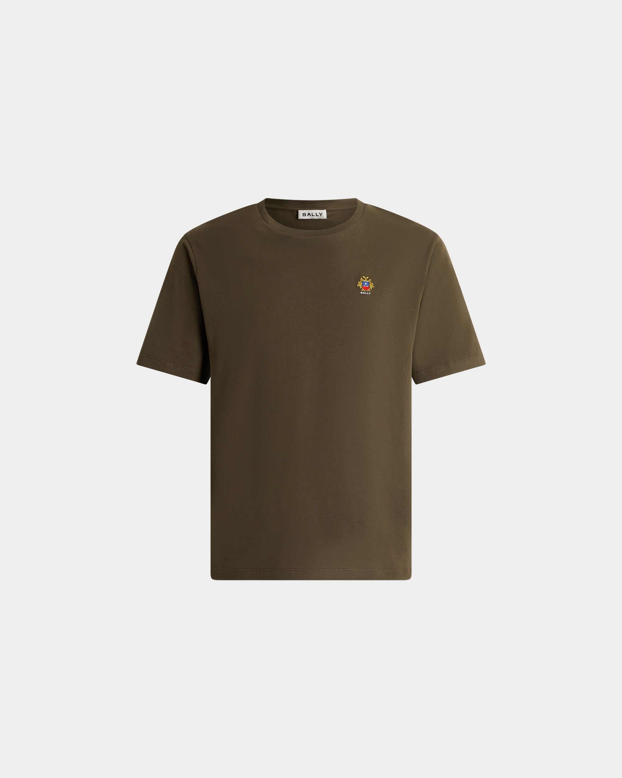 Bally Global - T-Shirt En Coton Military Green Avec Écusson Bally Crest - Vert