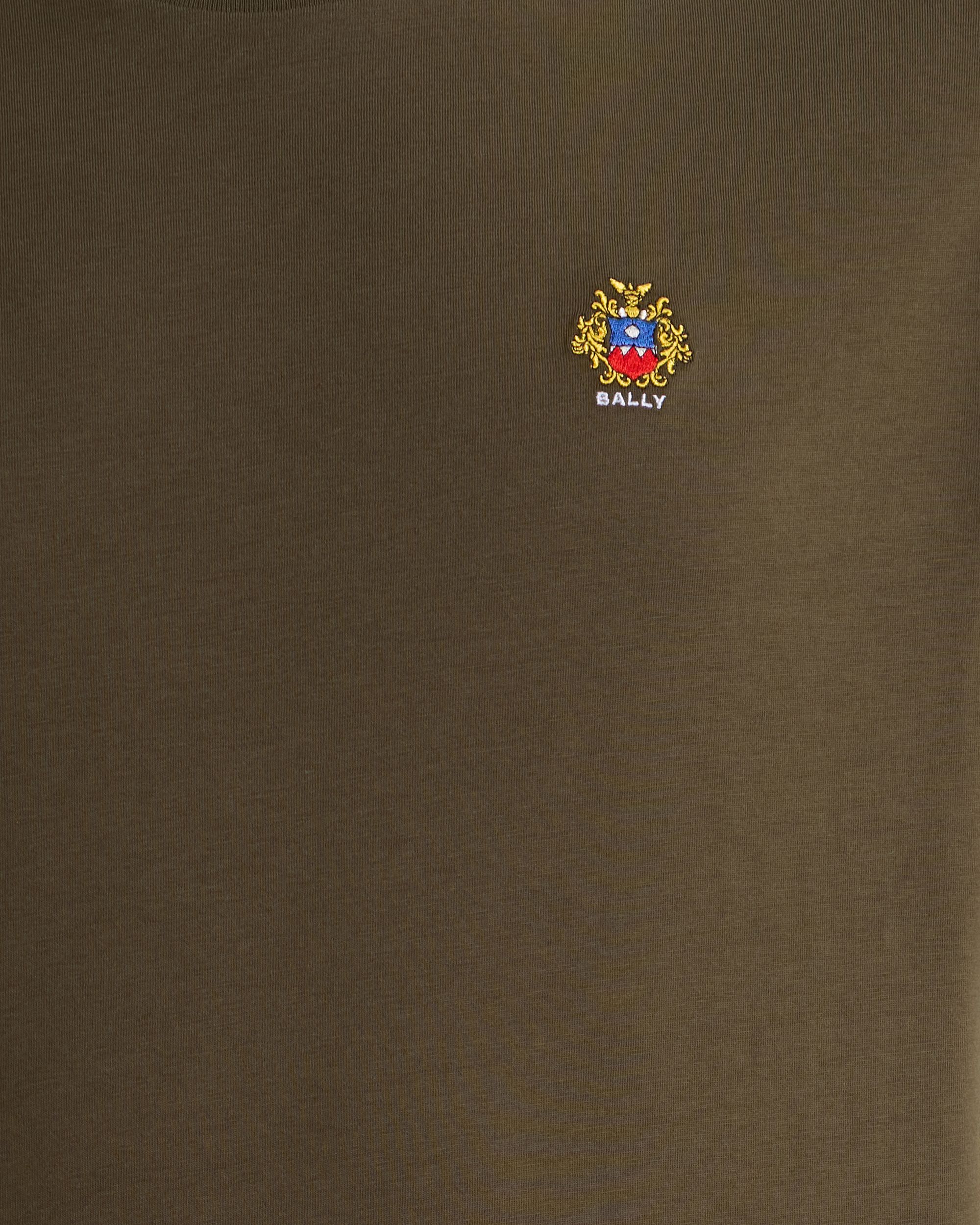 Bally Global - T-Shirt En Coton Military Green Avec Écusson Bally Crest - Vert