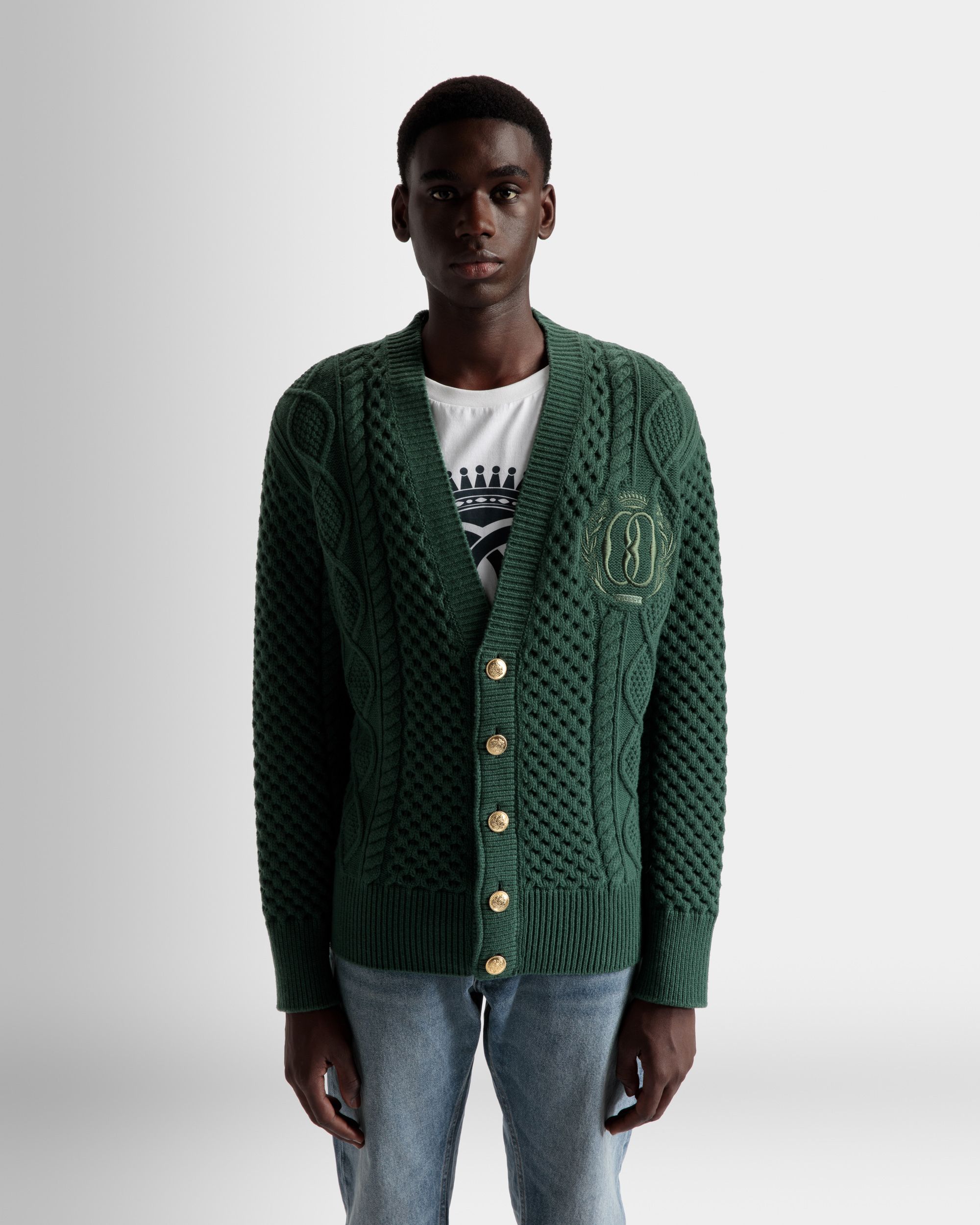 Bally Global - Vestido De Punto De Ochos Con Cuello De Pico - Verde