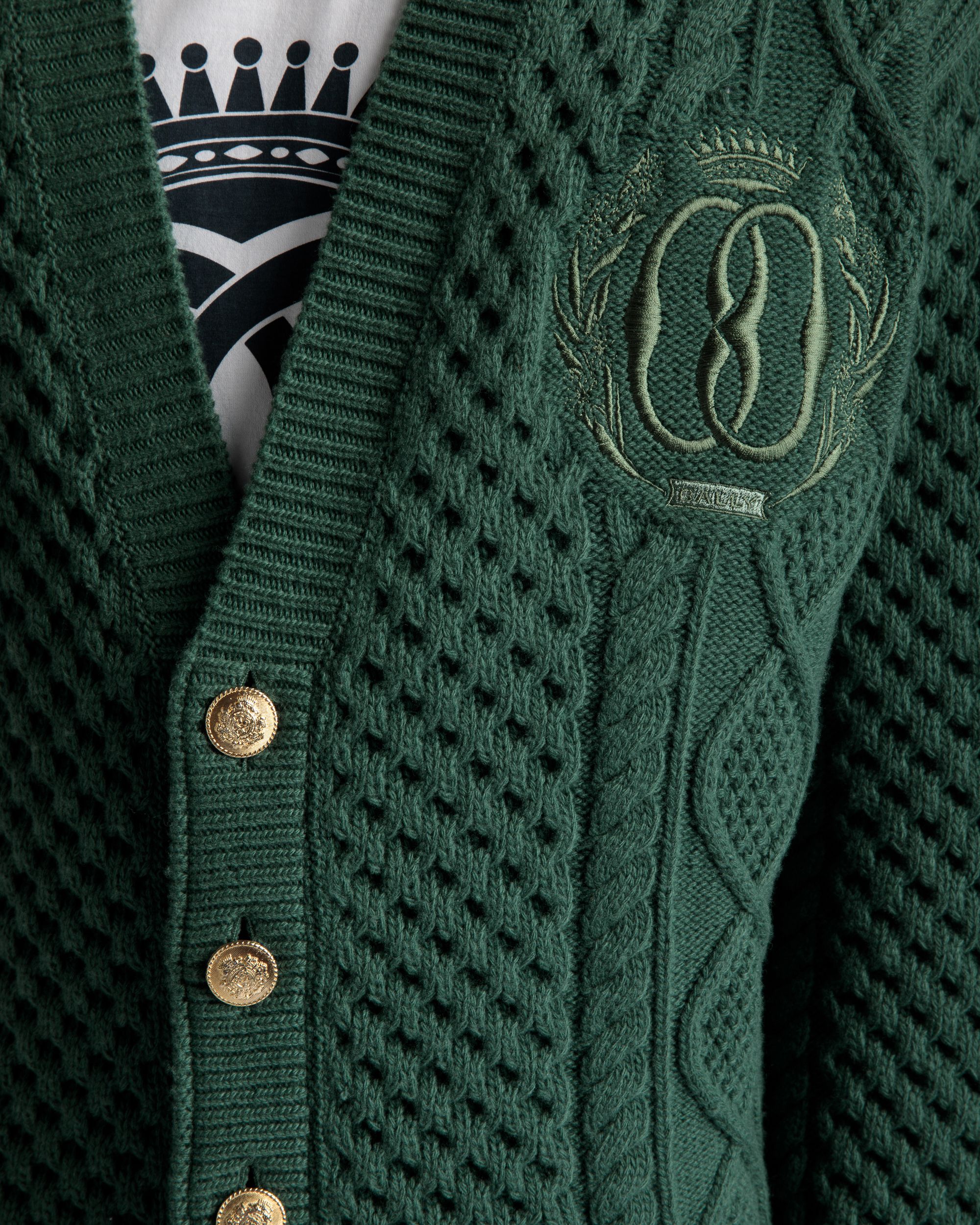 Bally Global - Vestido De Punto De Ochos Con Cuello De Pico - Verde