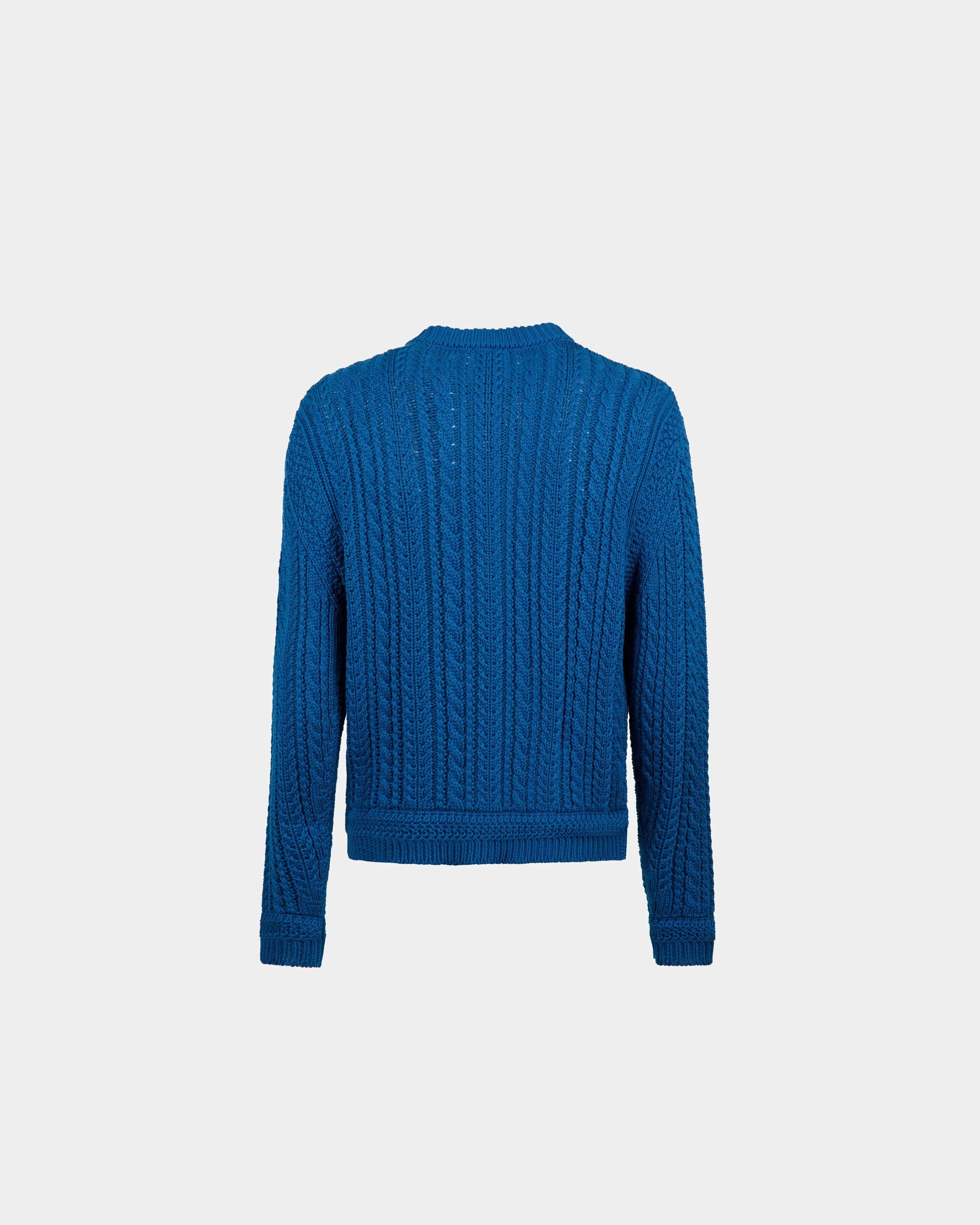 Bally Global - Cable-knit Sweater in Blue Cotton - Blue