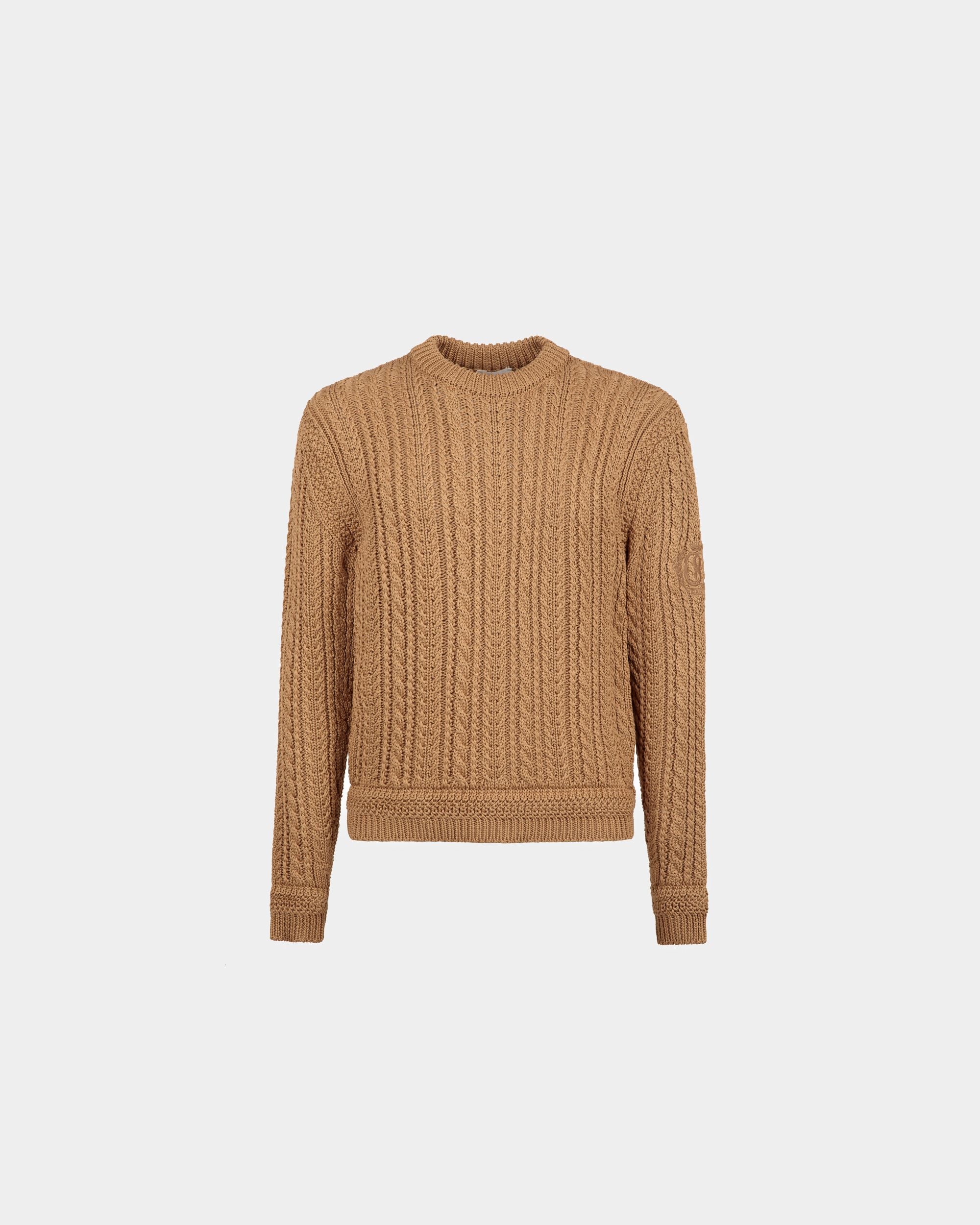 Bally Global - Pull À Torsades En Coton Camel - Beige