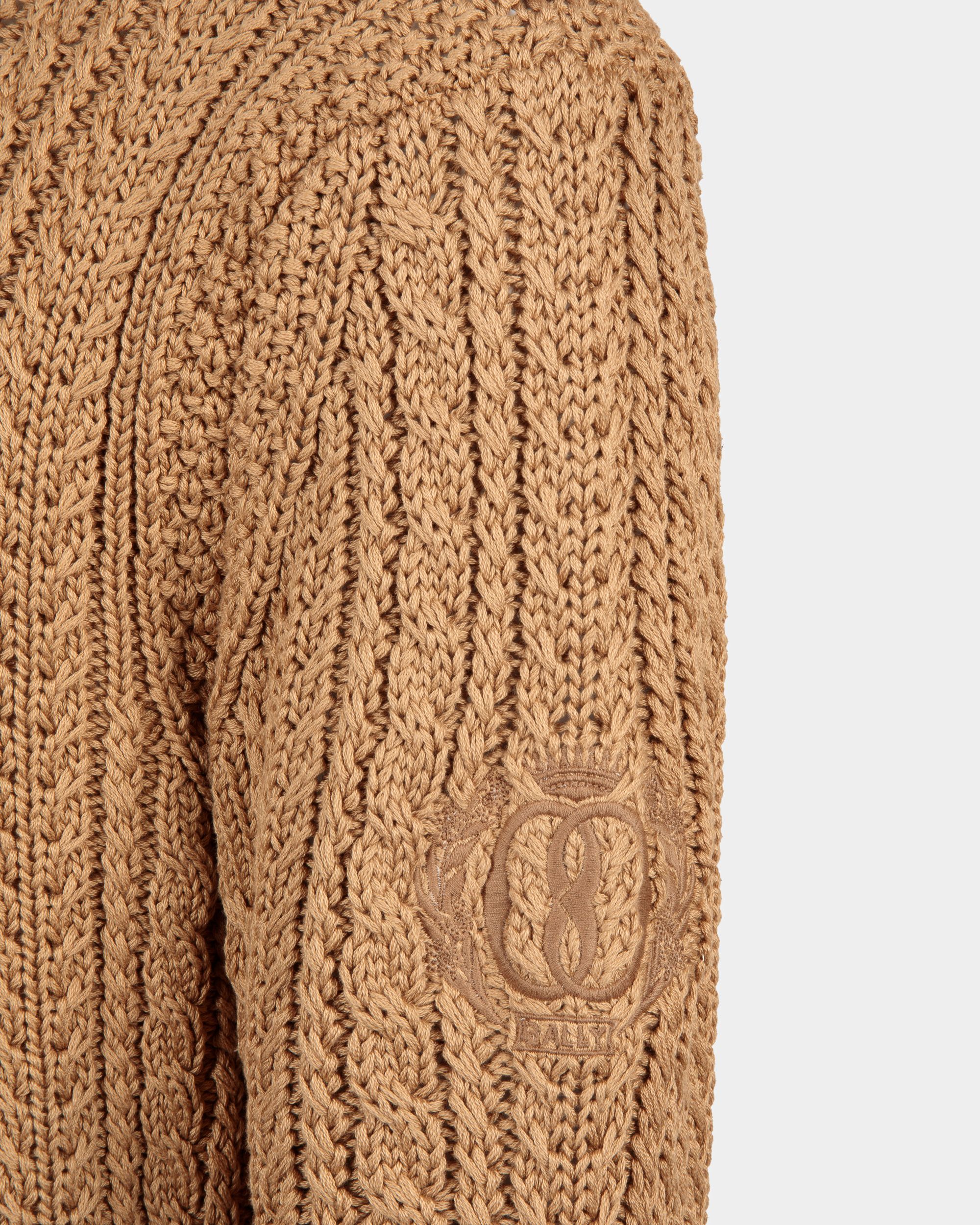 Bally Global - Pull À Torsades En Coton Camel - Beige