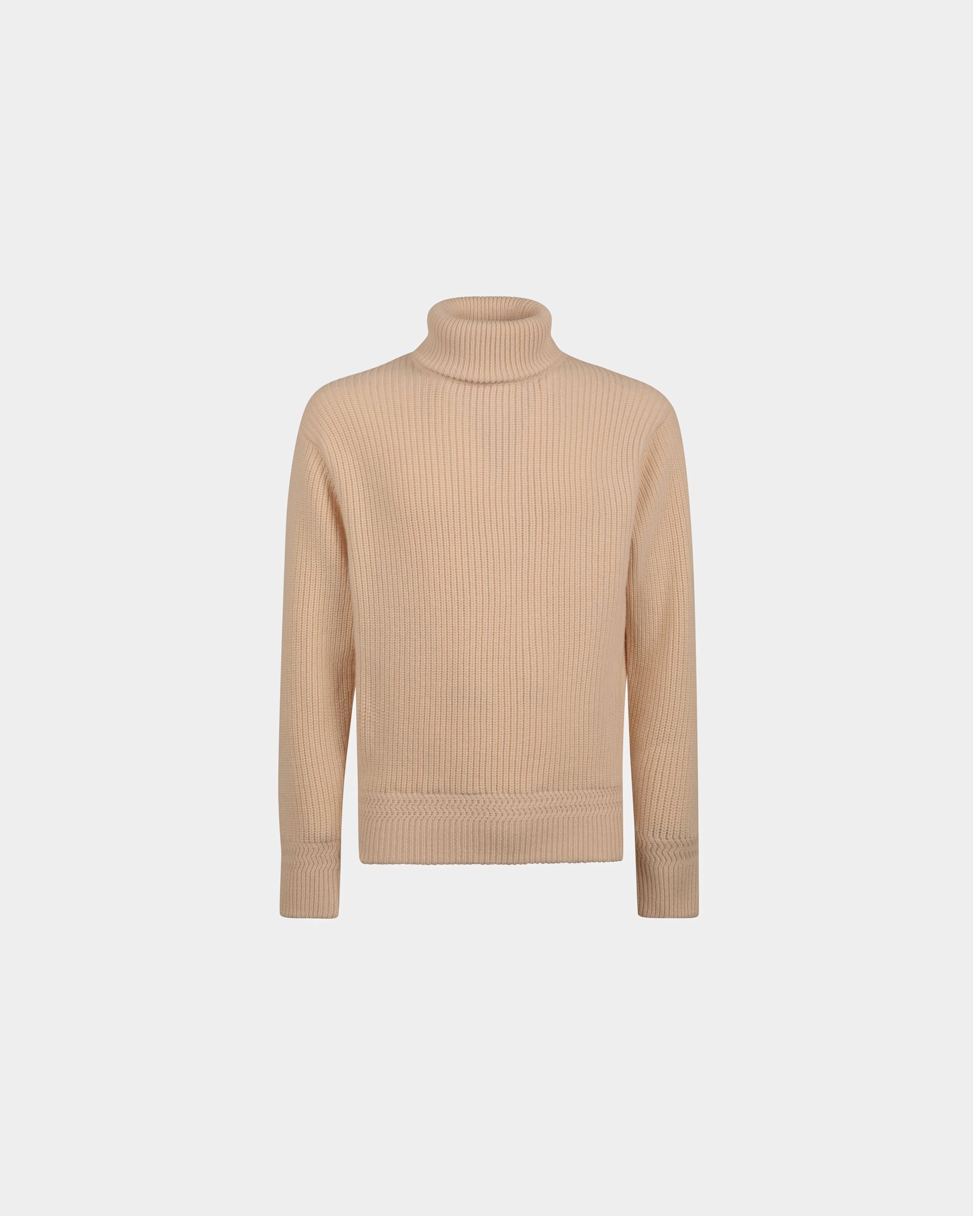 Bally Global - Turtleneck Sweater In Beige Wool - Beige