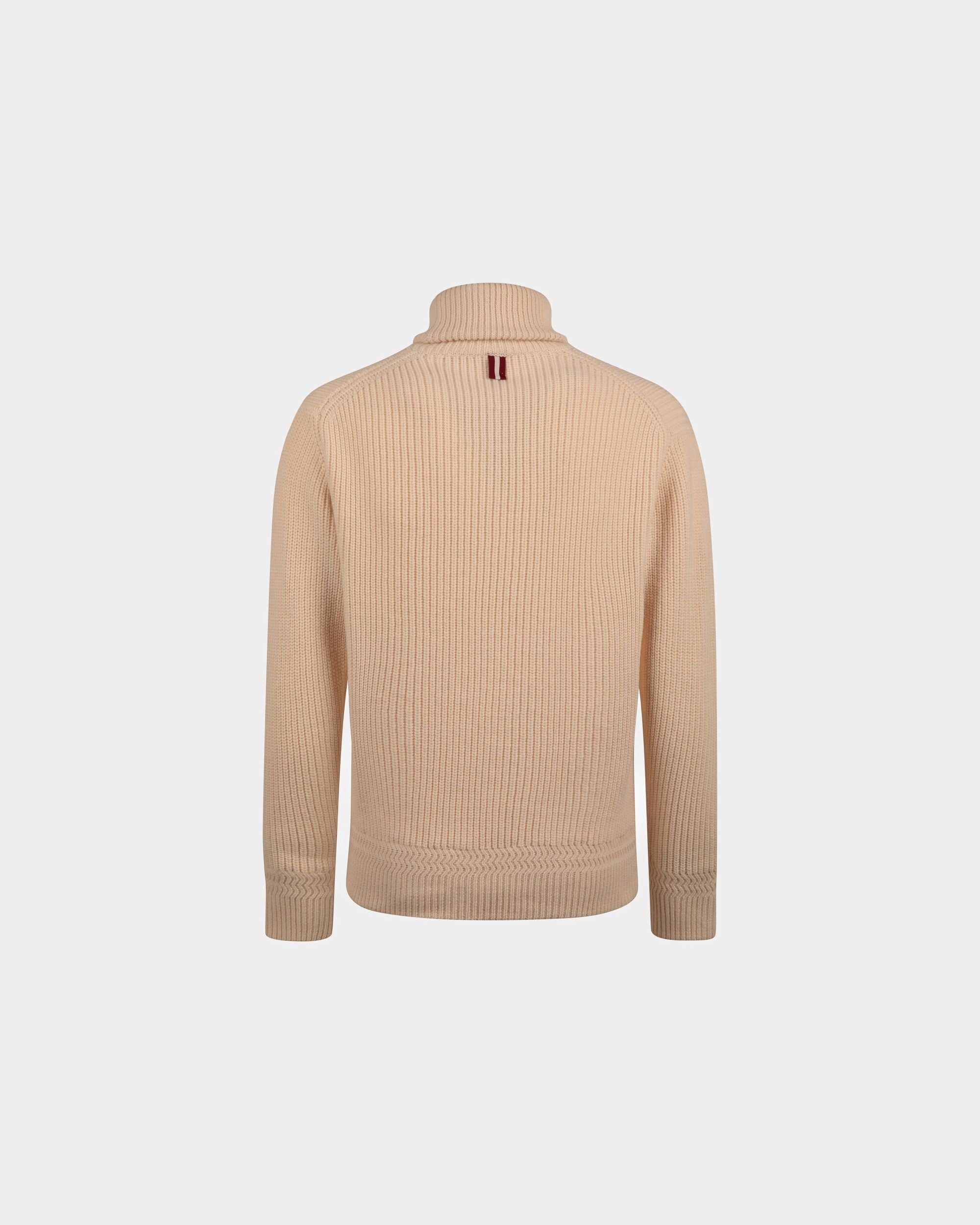 Bally Global - Turtleneck Sweater In Beige Wool - Beige