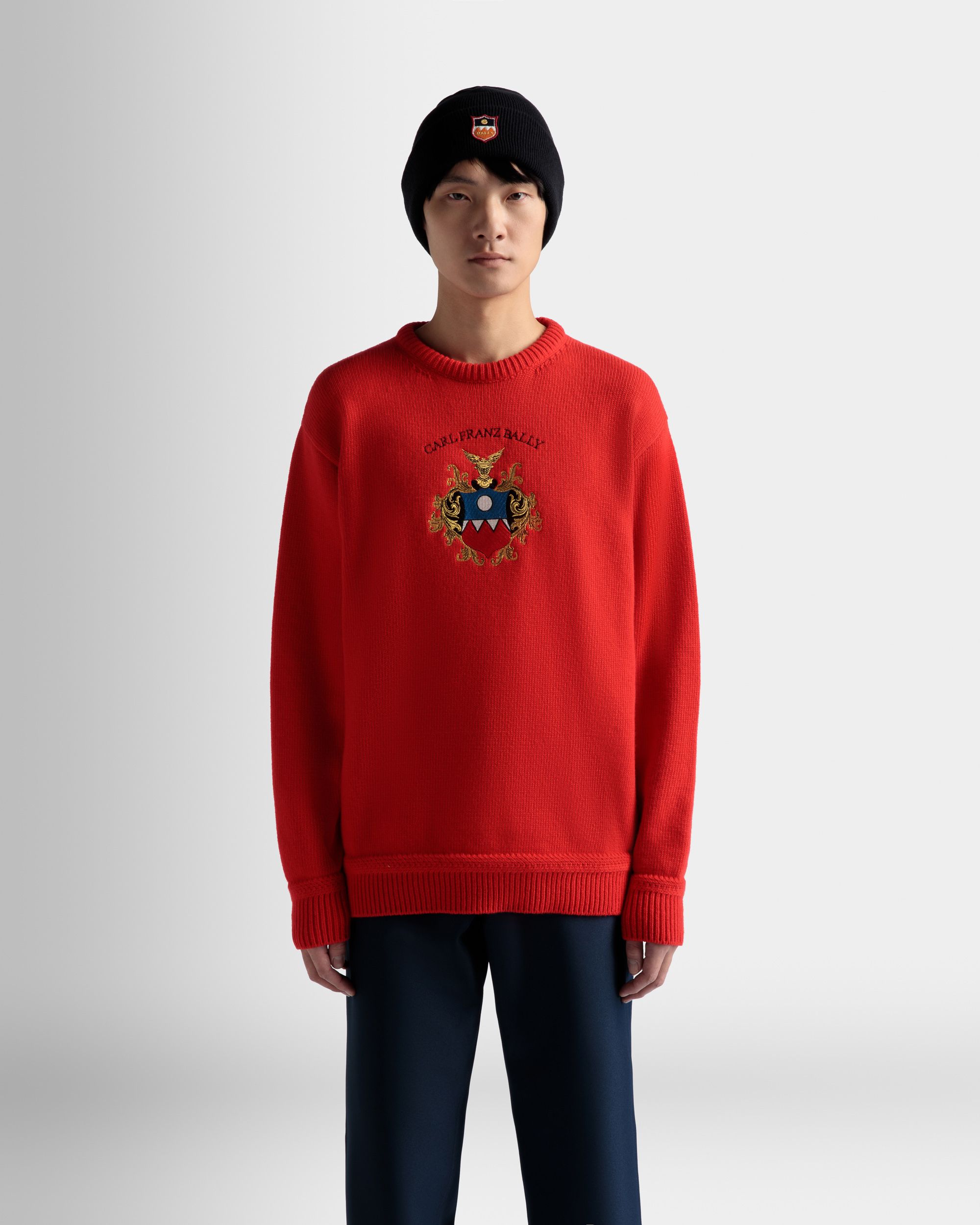 Bally Global - Sweater In Red Wool - Red