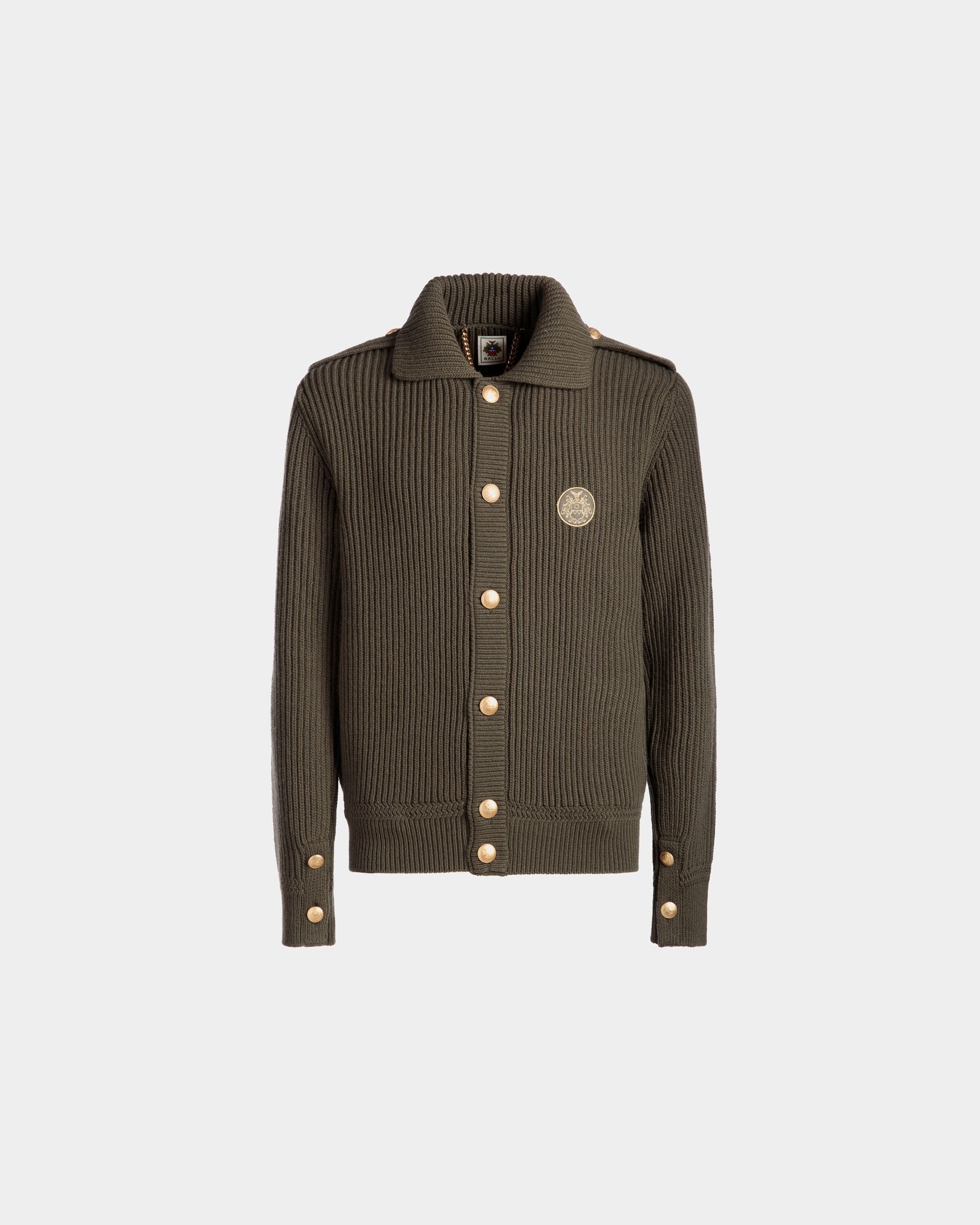 Bally Global - Adrien Brody Travel Collection Cardigan In Military Green Wool - Green