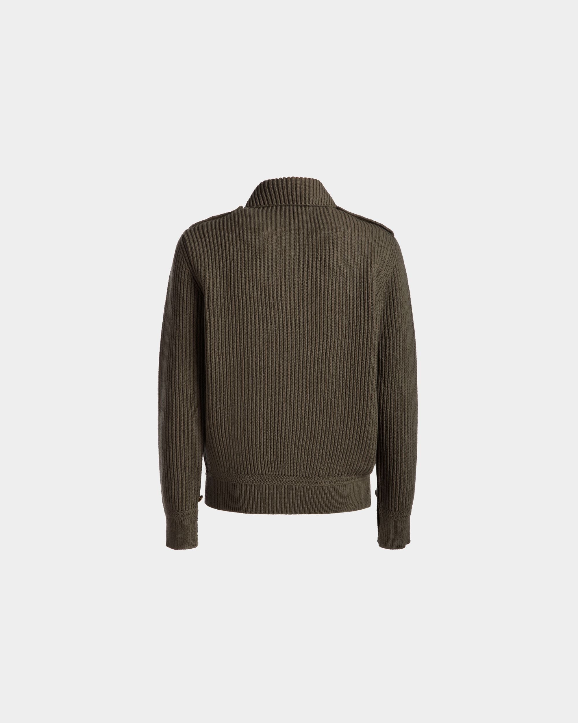 Bally Global - Adrien Brody Travel Collection Cardigan In Military Green Wool - Green