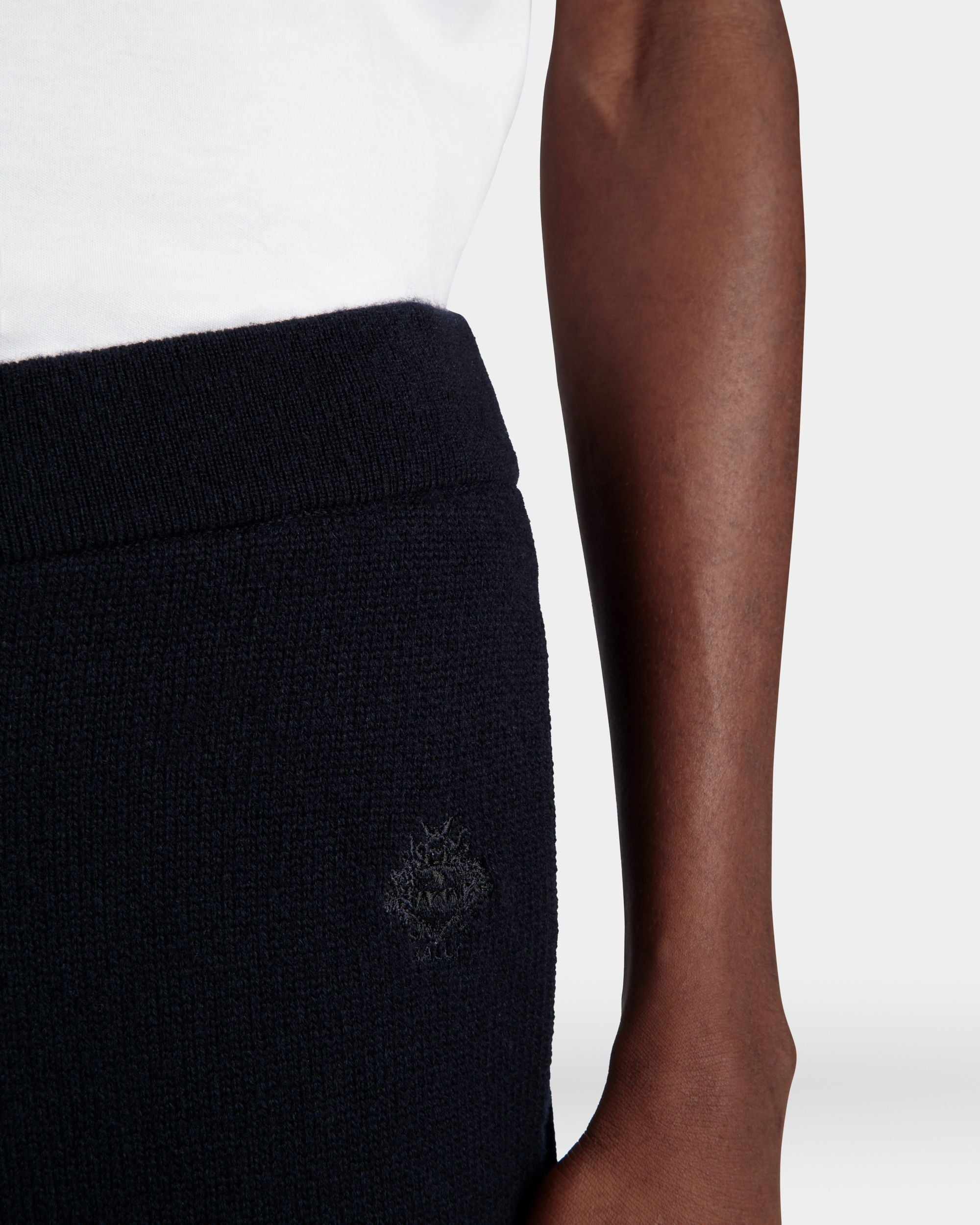 Bally Global - Adrien Brody Travel Collection Sweatpants In Navy Blue Wool Blend - Blue