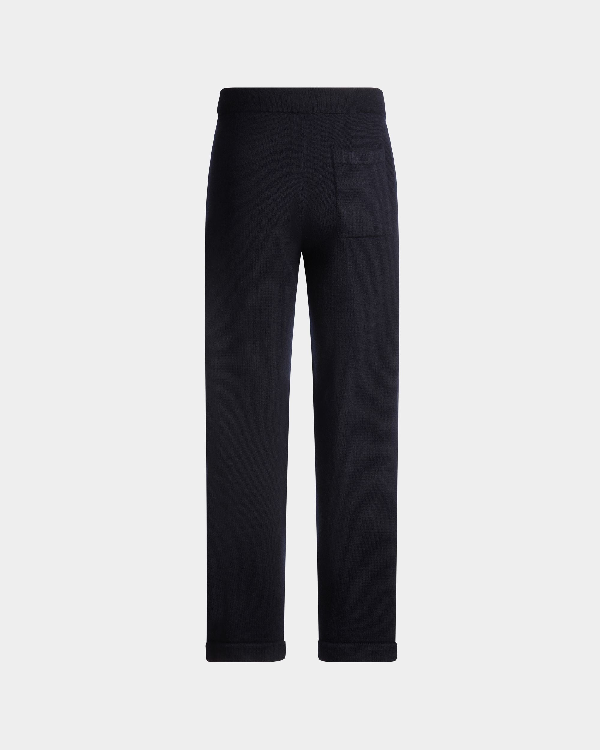 Bally Global - Adrien Brody Travel Collection Sweatpants In Navy Blue Wool Blend - Blue