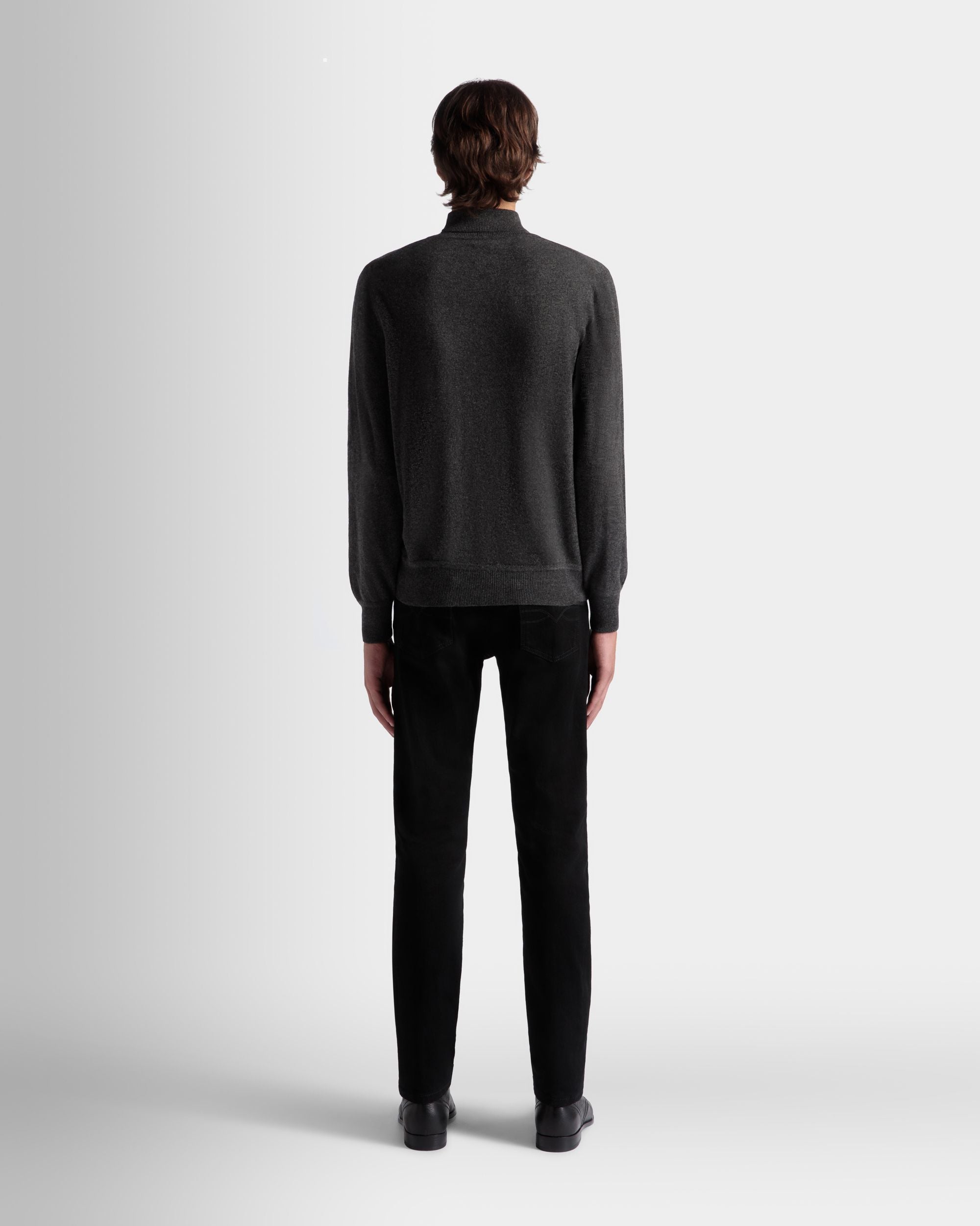Bally Global - Adrien Brody Travel Collection Turtleneck In Dark Grey Cashmere - Grey