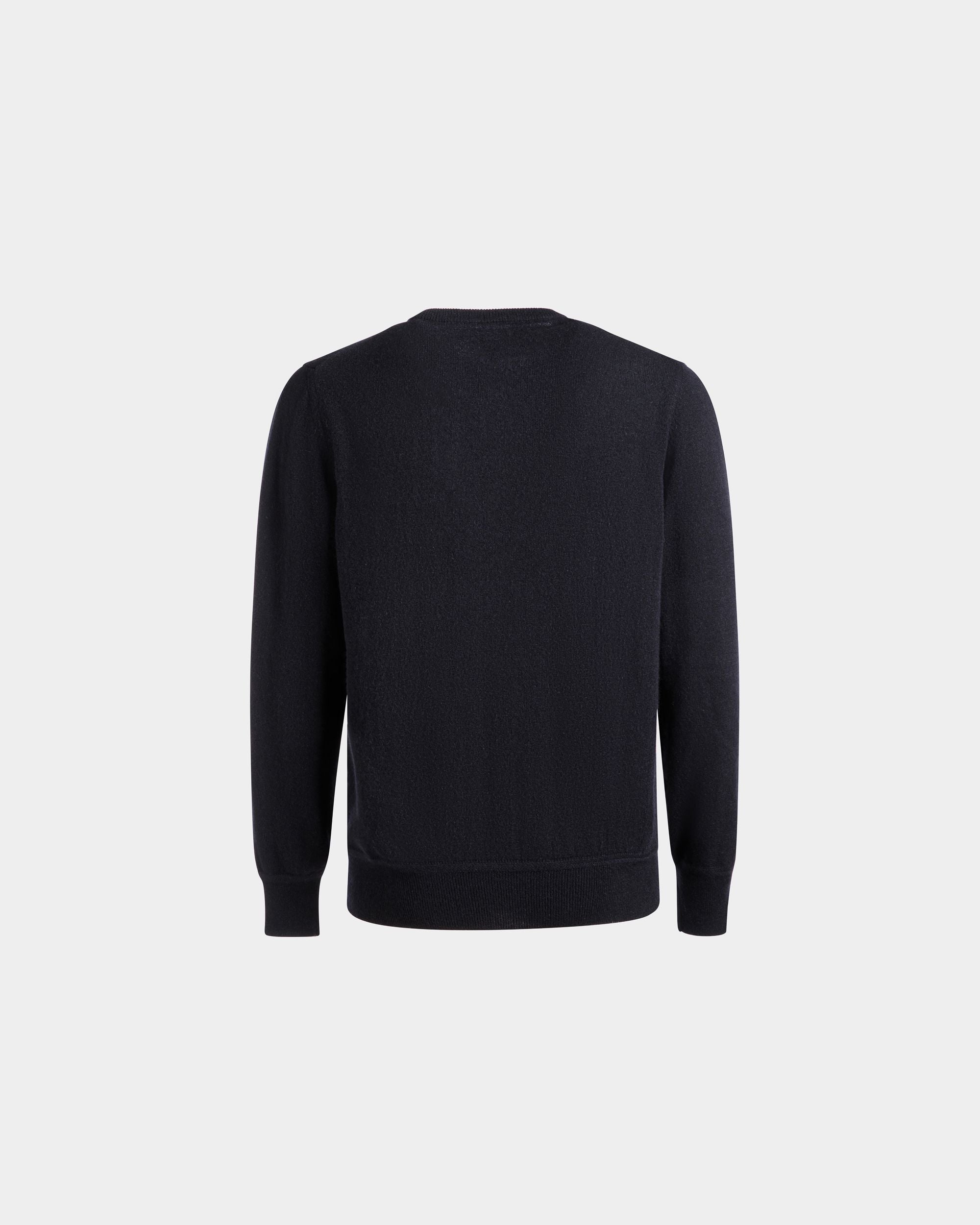 Bally Global - Adrien Brody Travel Collection Crewneck Sweater In Navy Blue Cashmere - Blue