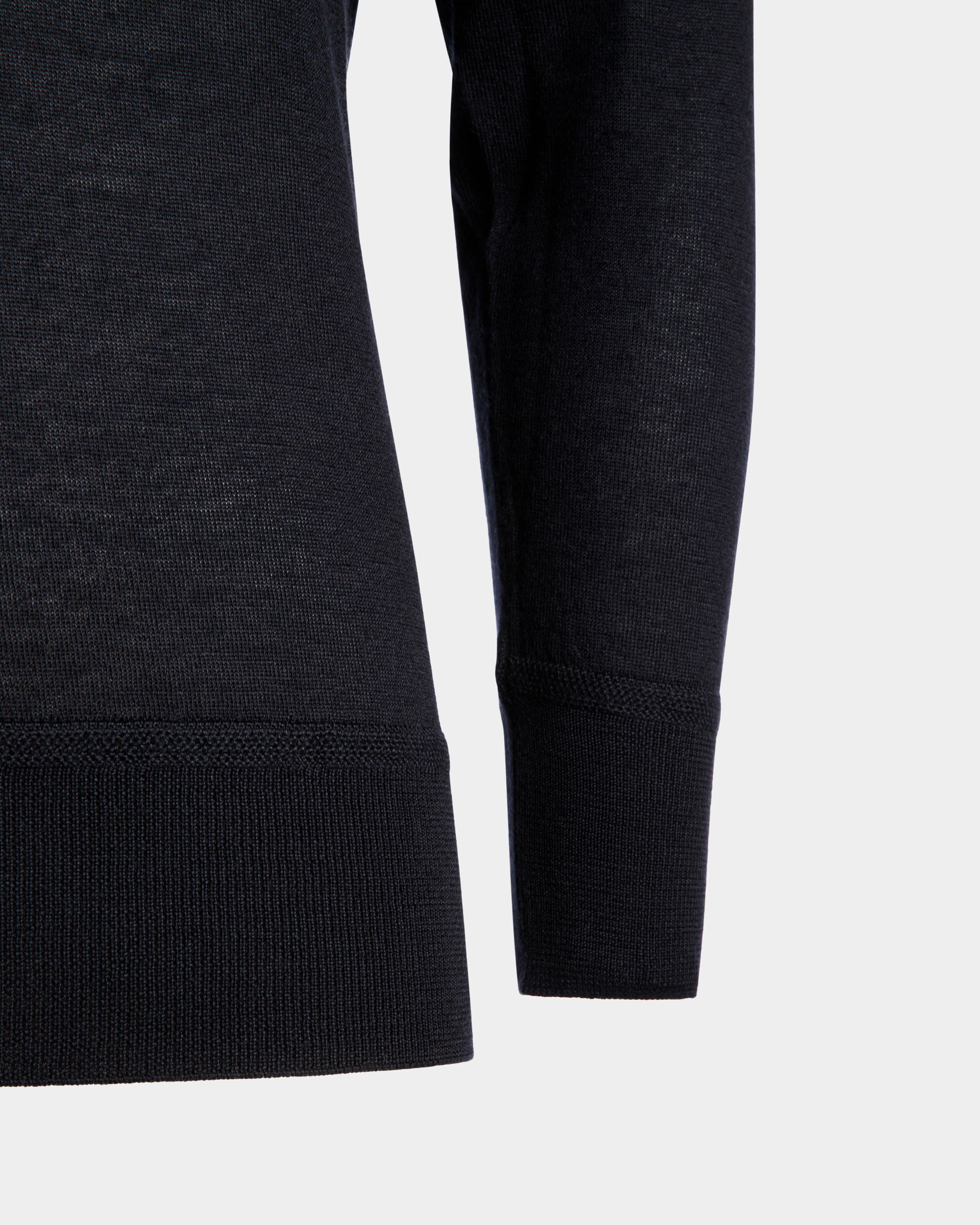 Bally Global - Adrien Brody Travel Collection Crewneck Sweater In Navy Blue Cashmere - Blue