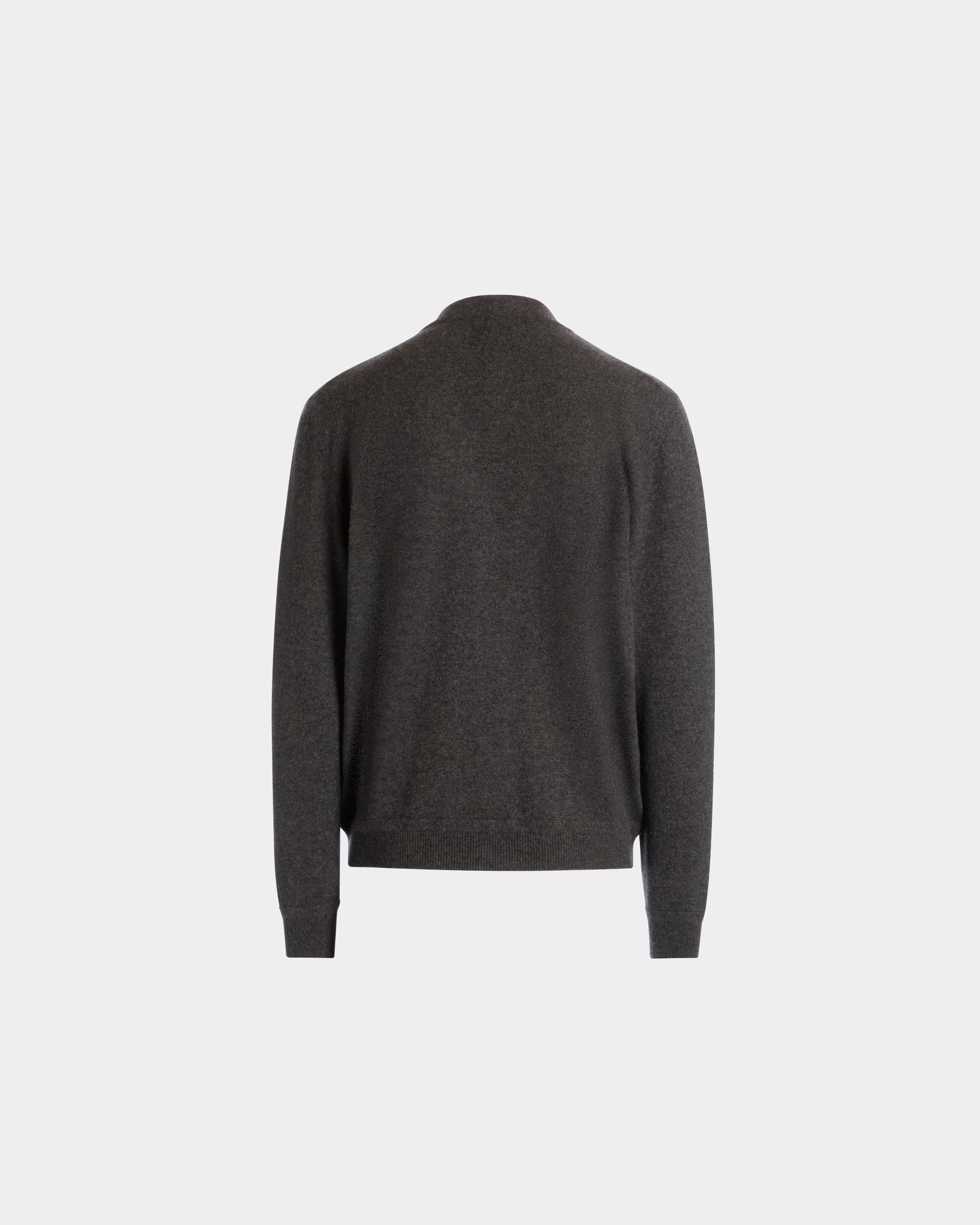 Bally Global - Cardigan En Cachemire Gris Foncé Orné D’un Logo Bally Crest - Gris