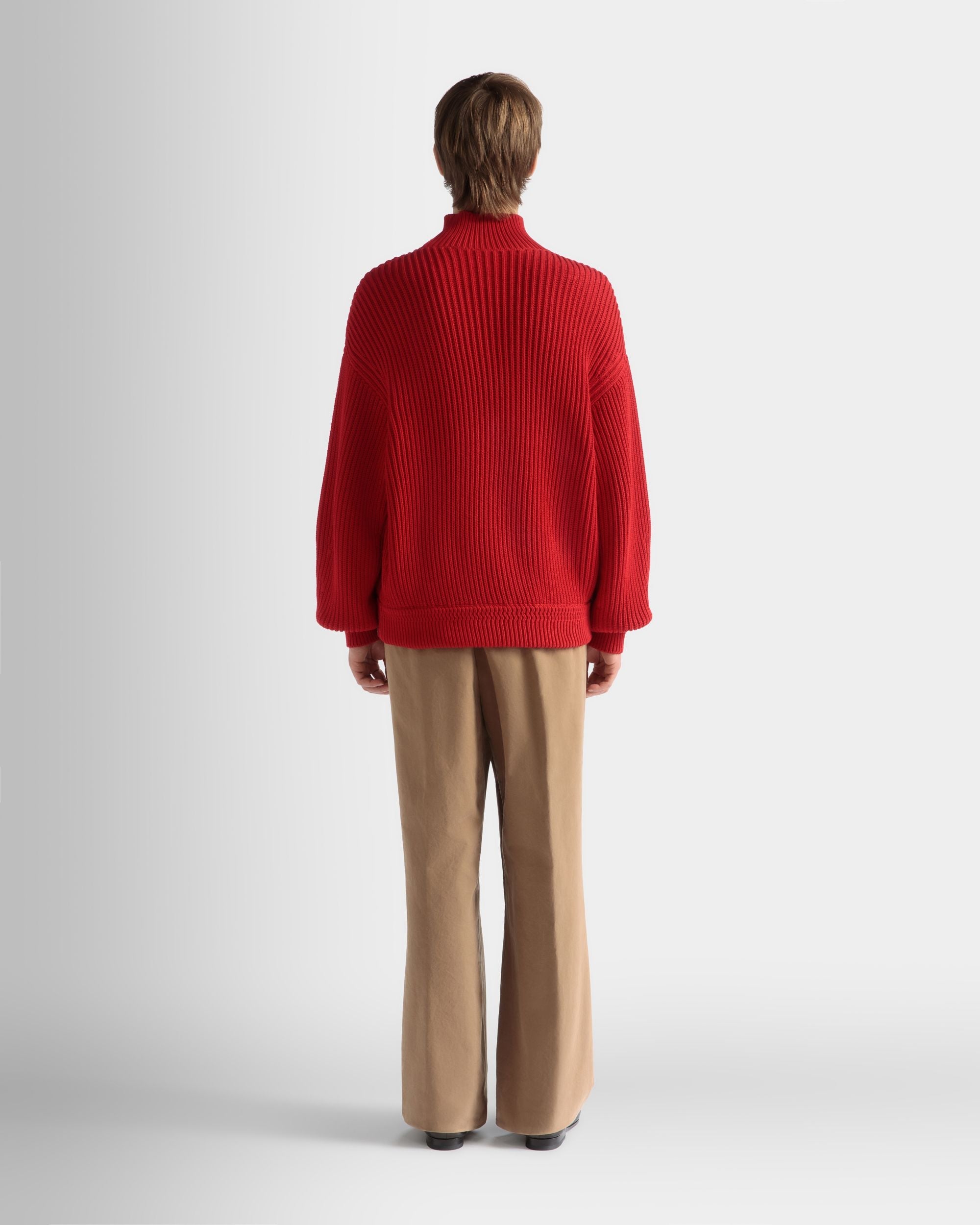 Bally Global - Roll Neck in Candy Red Cotton - Red