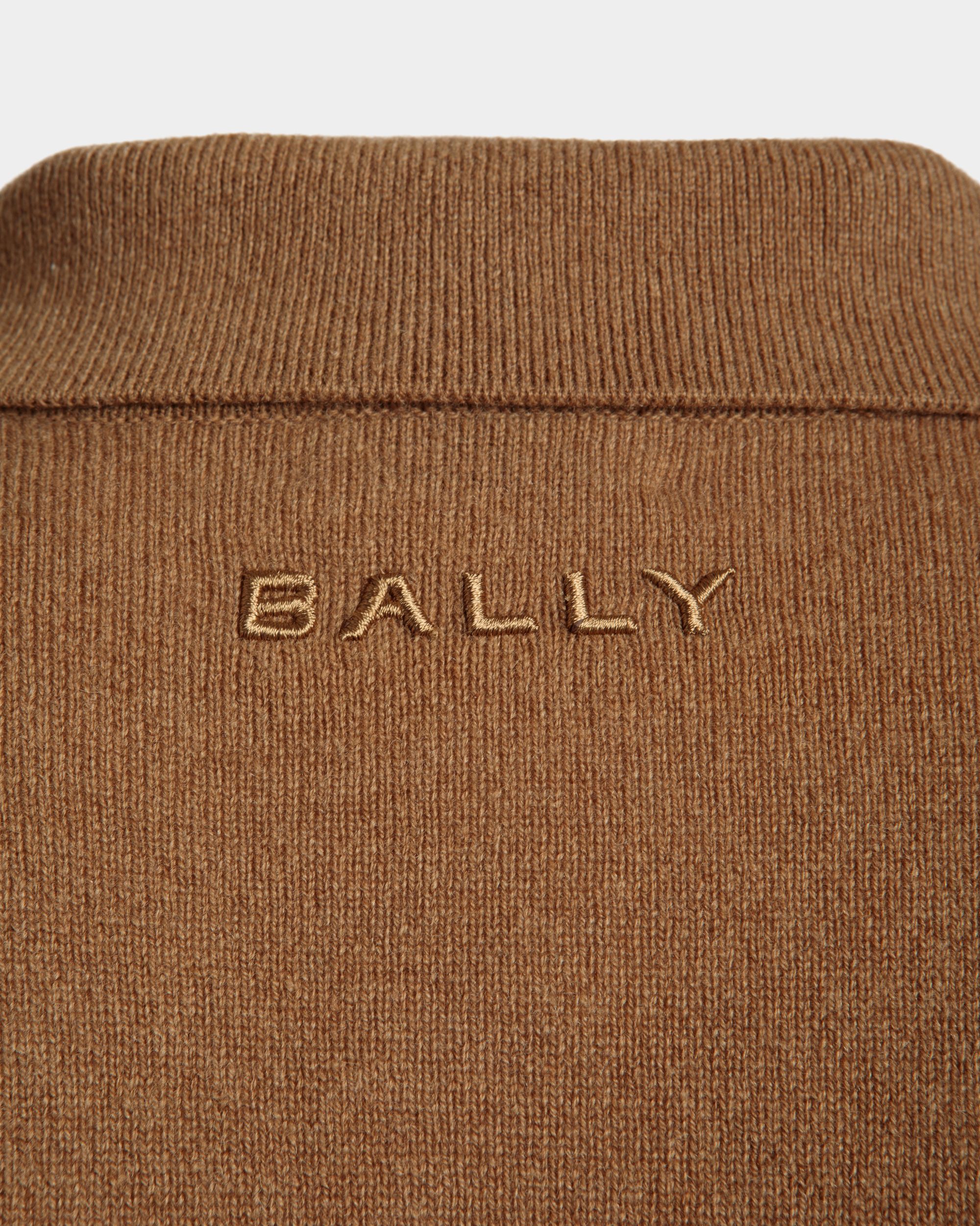 Bally Global - Long Sleeve Shirt With Logo in Brown Cashmere - Brown