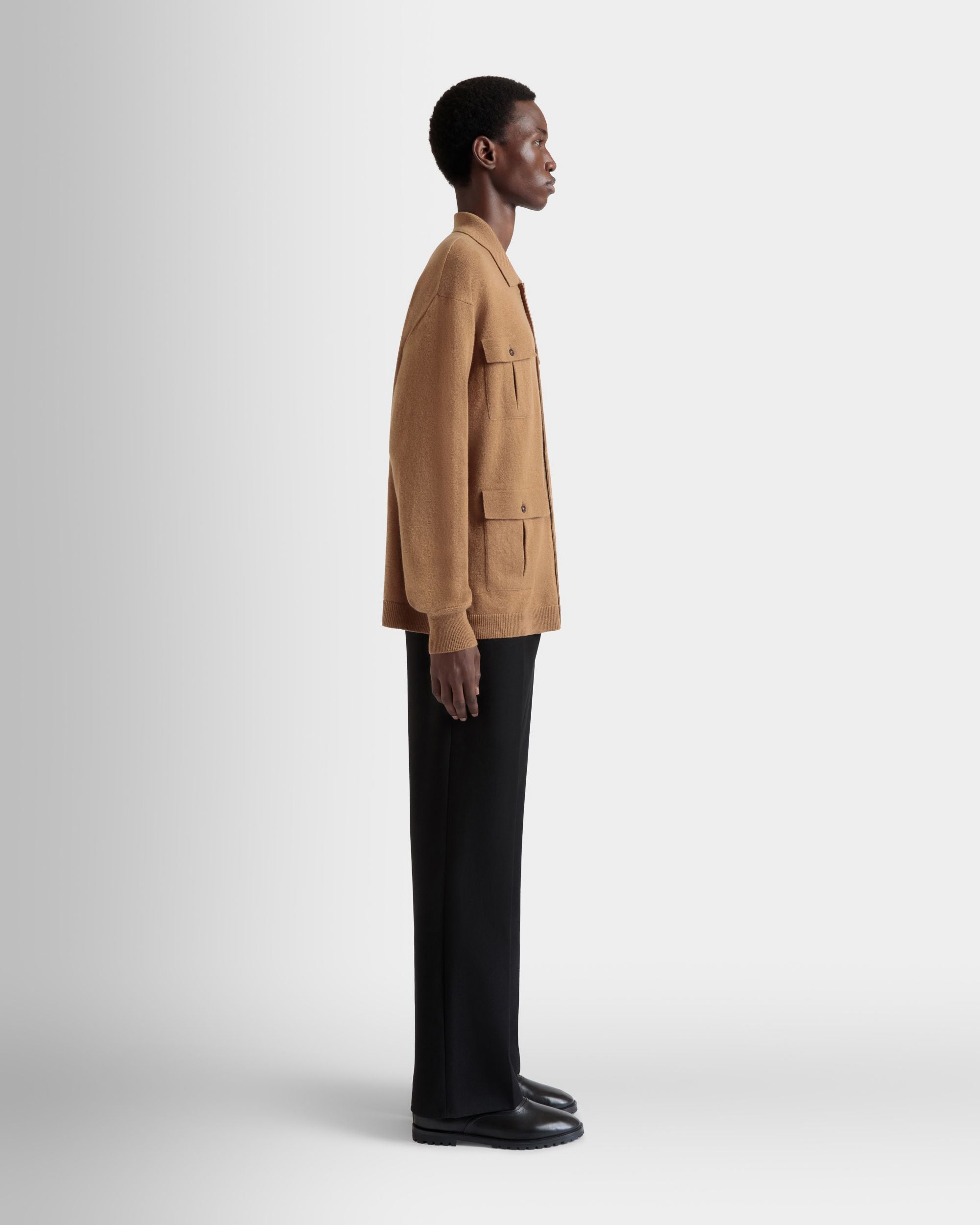 Bally Global - Long Sleeve Shirt With Logo in Brown Cashmere - Brown