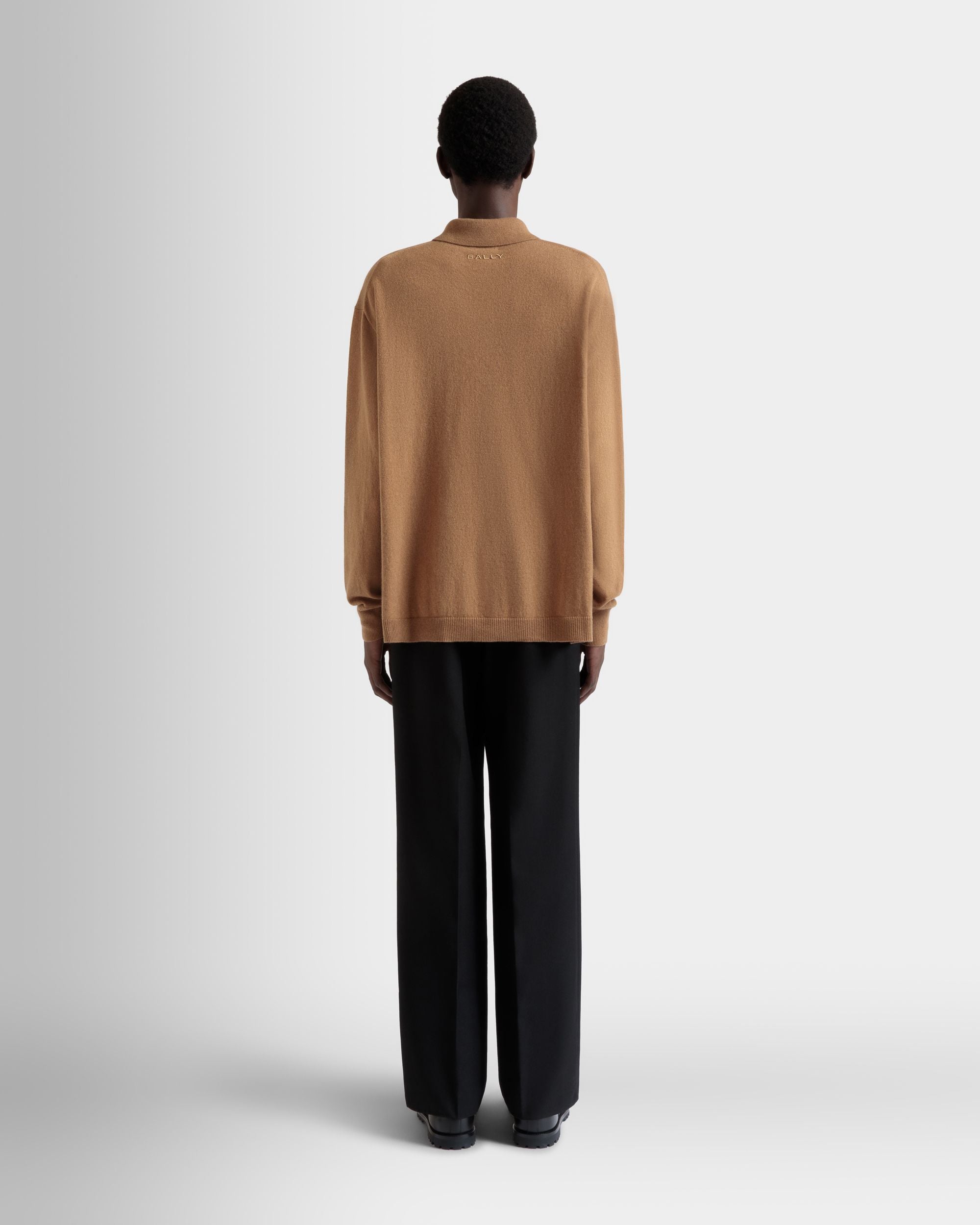 Bally Global - Long Sleeve Shirt With Logo in Brown Cashmere - Brown