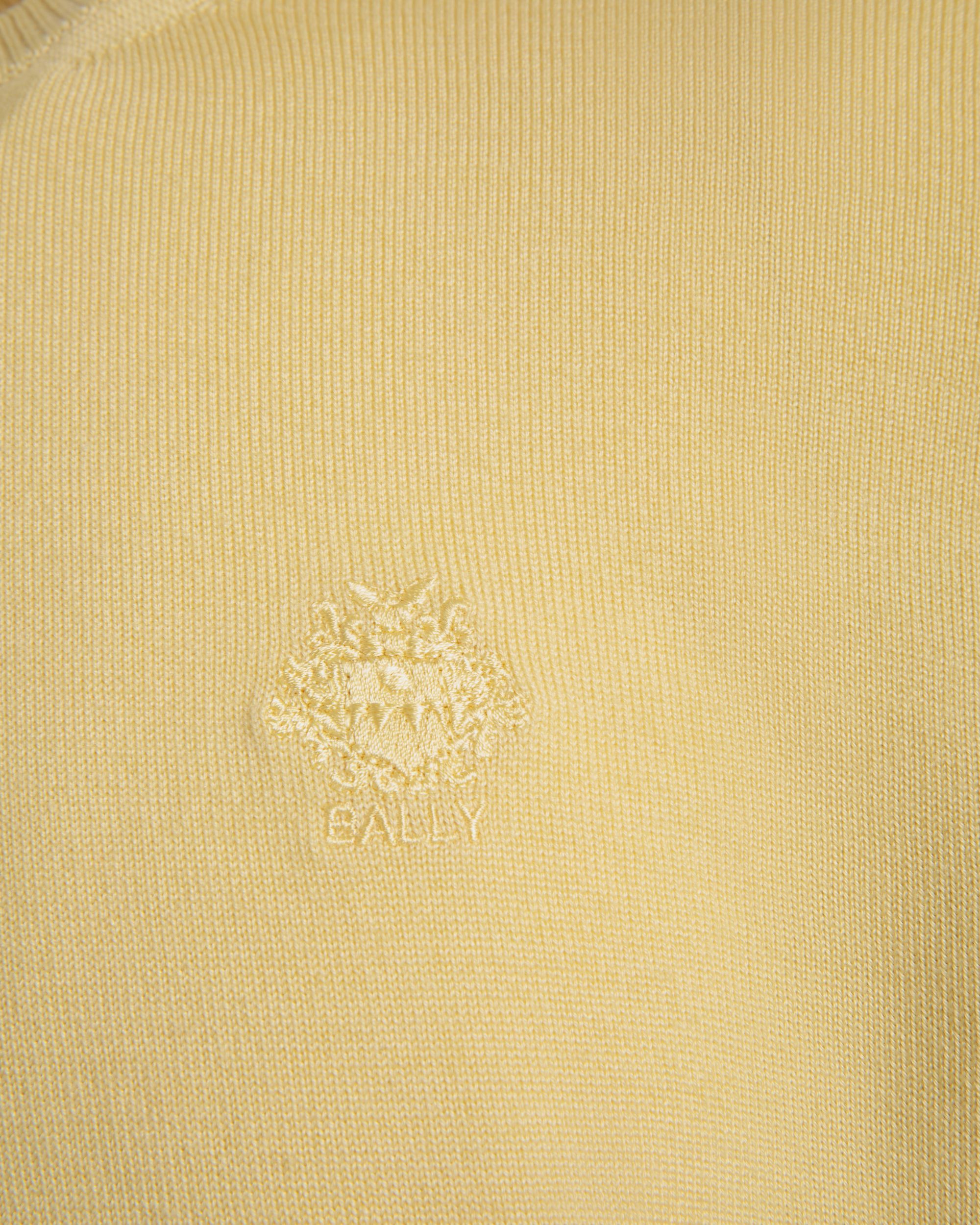 Bally Global - Crewneck Sweater in a Dusty Yellow Wool-Cashmere Blend - Yellow