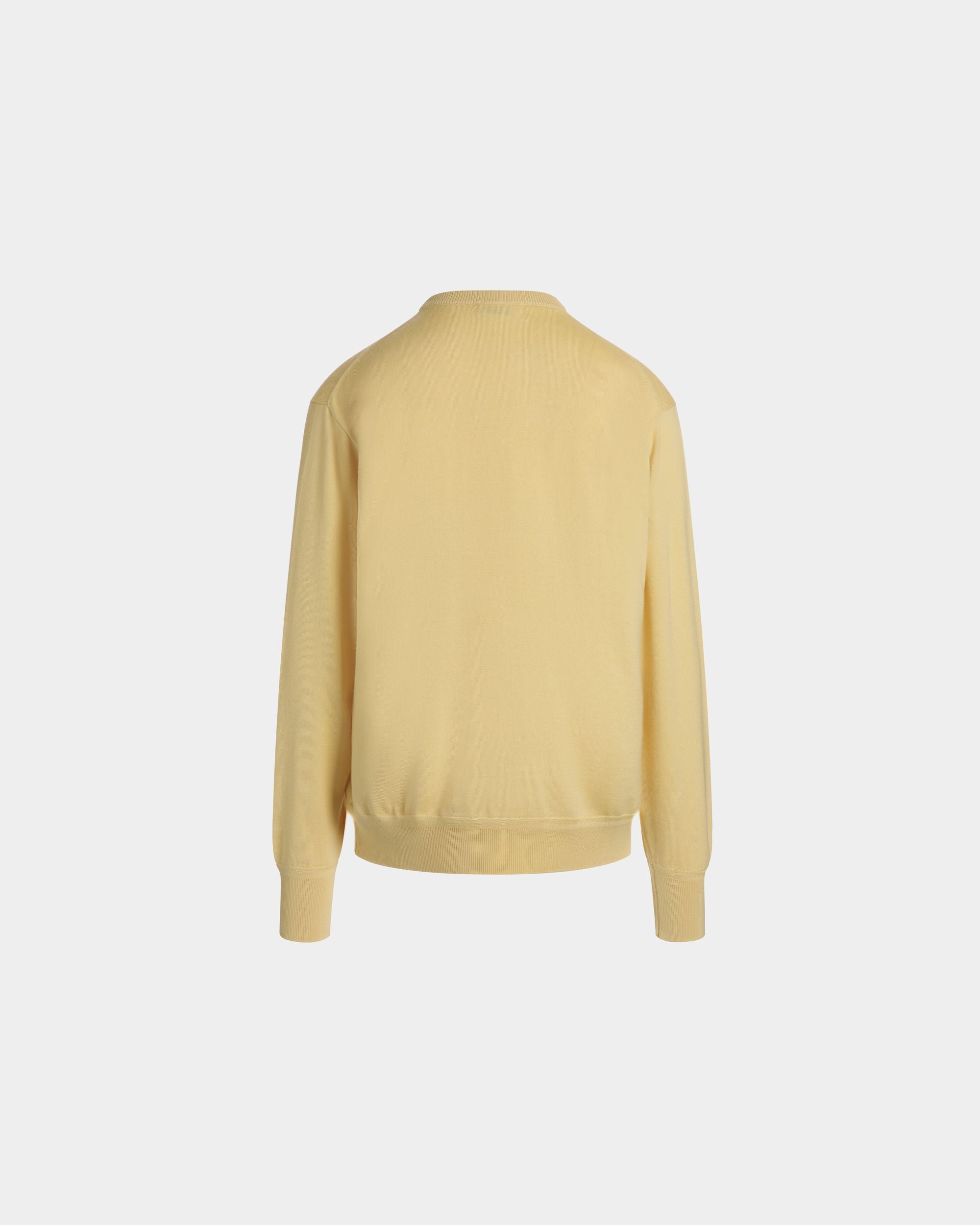 Bally Global - Crewneck Sweater in a Dusty Yellow Wool-Cashmere Blend - Yellow