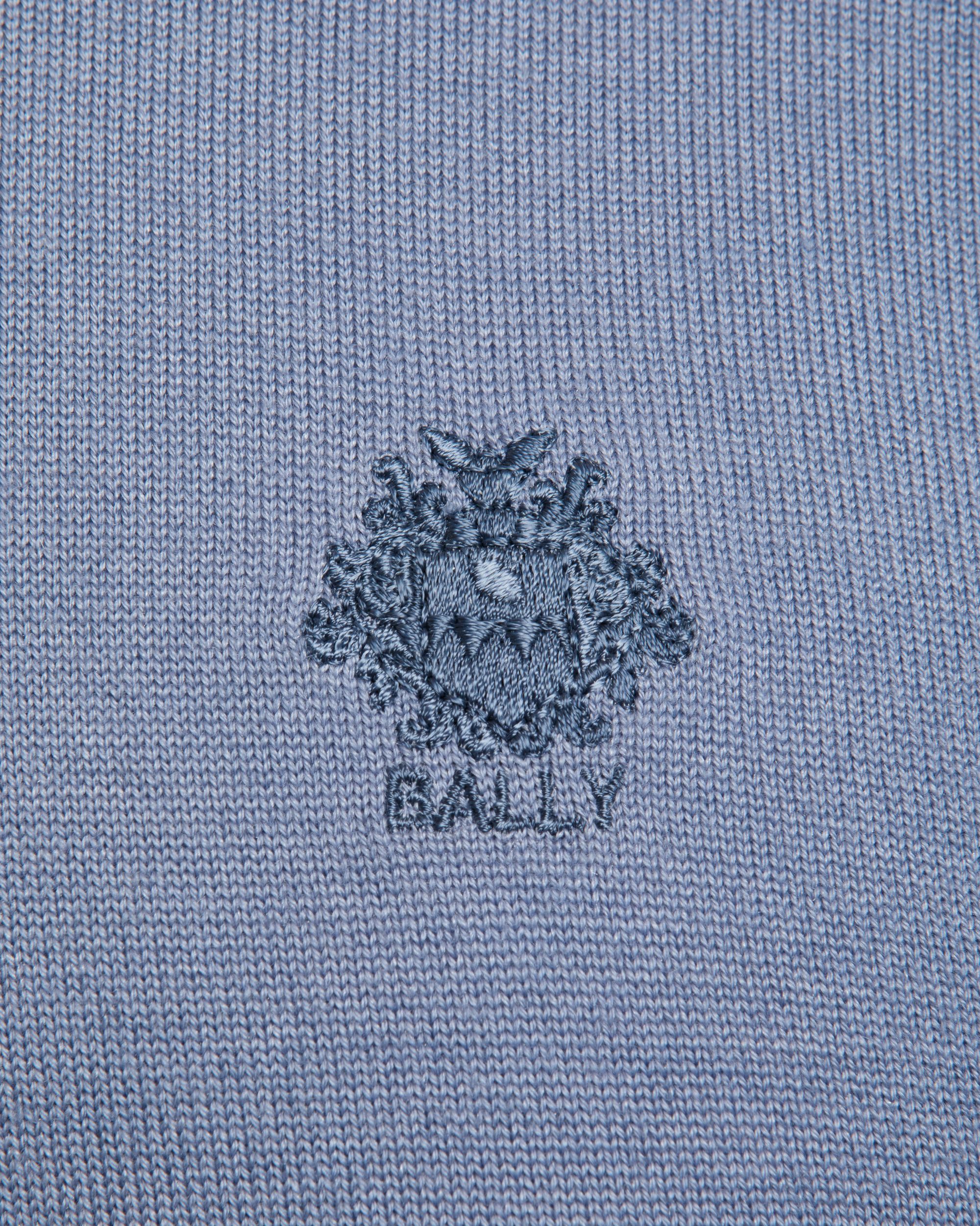 Bally Global - Crewneck Sweater in a Light Blue Wool and Cashmere Blend - Blue