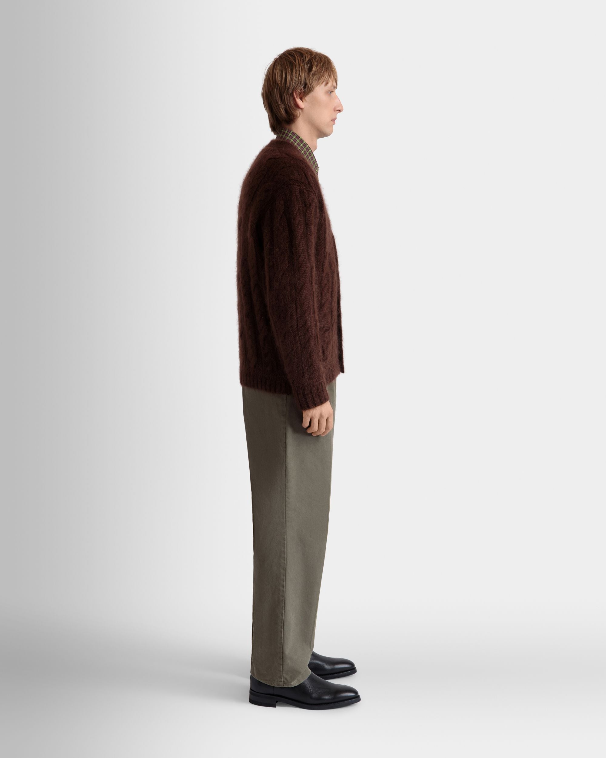 Bally Global - Cardigan in Brown Mohair And Silk - Brown