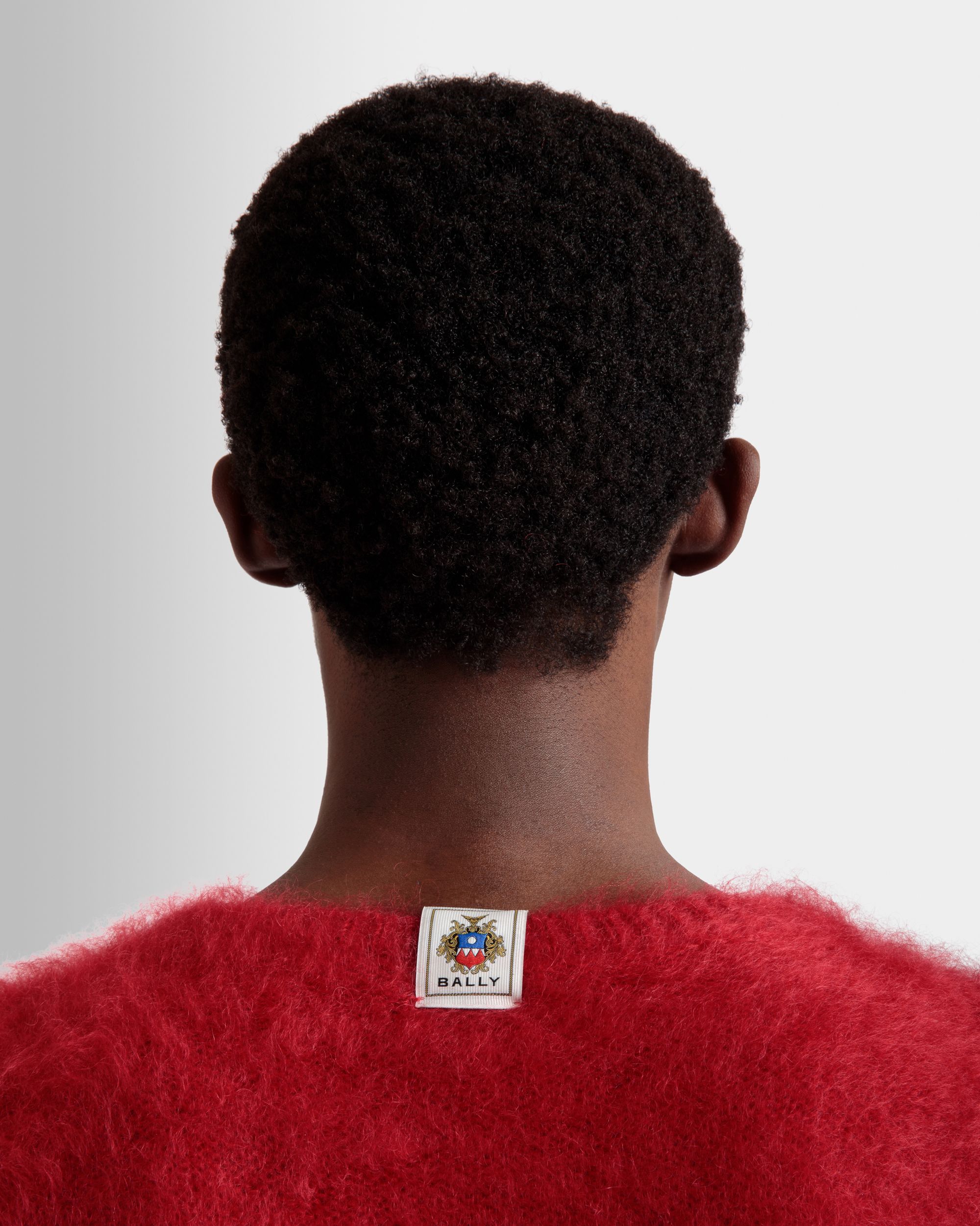 Bally Global - Crewneck Sweater In Red Mohair And Silk - Red