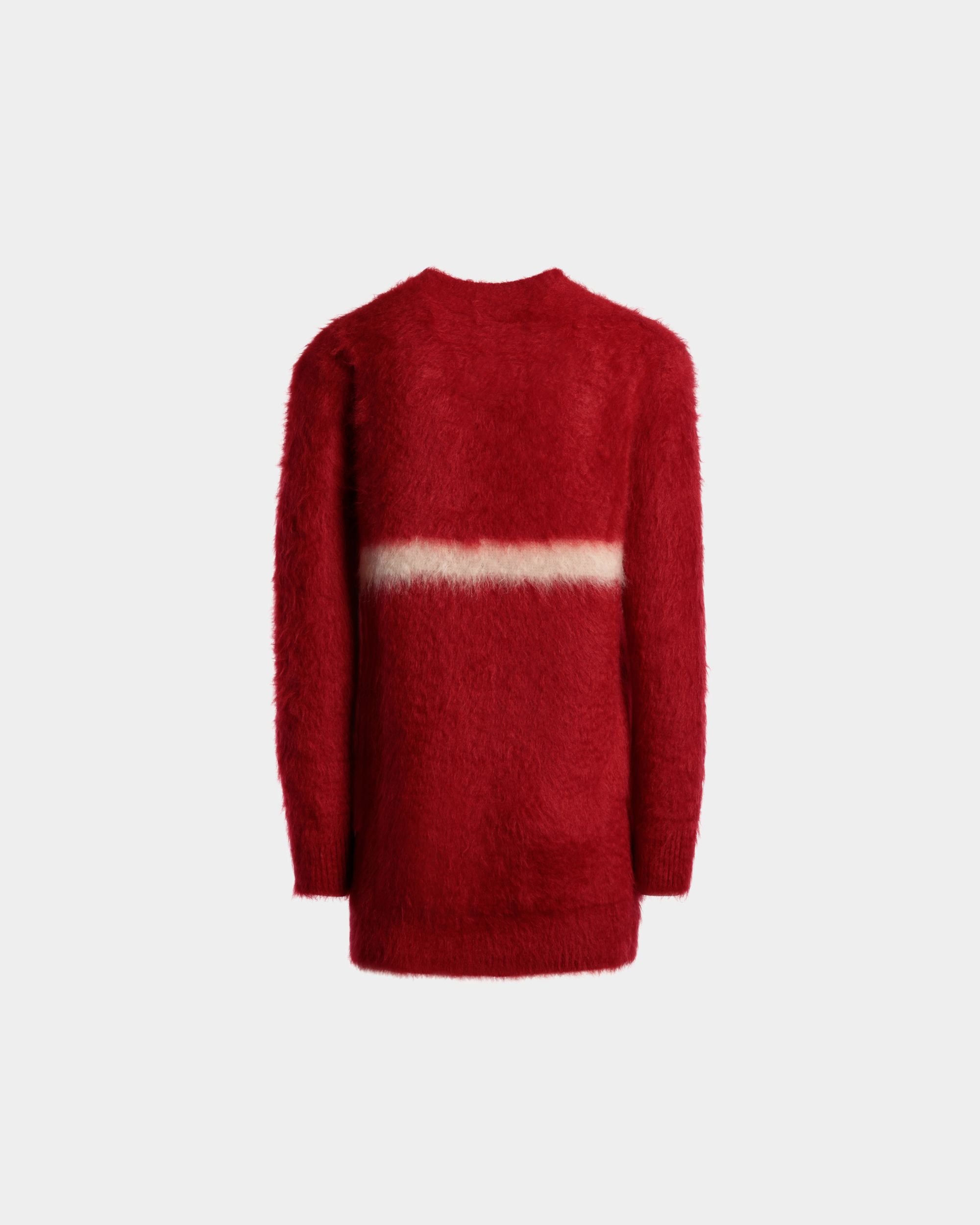 Bally Global - Crewneck Sweater In Red Mohair And Silk - Red
