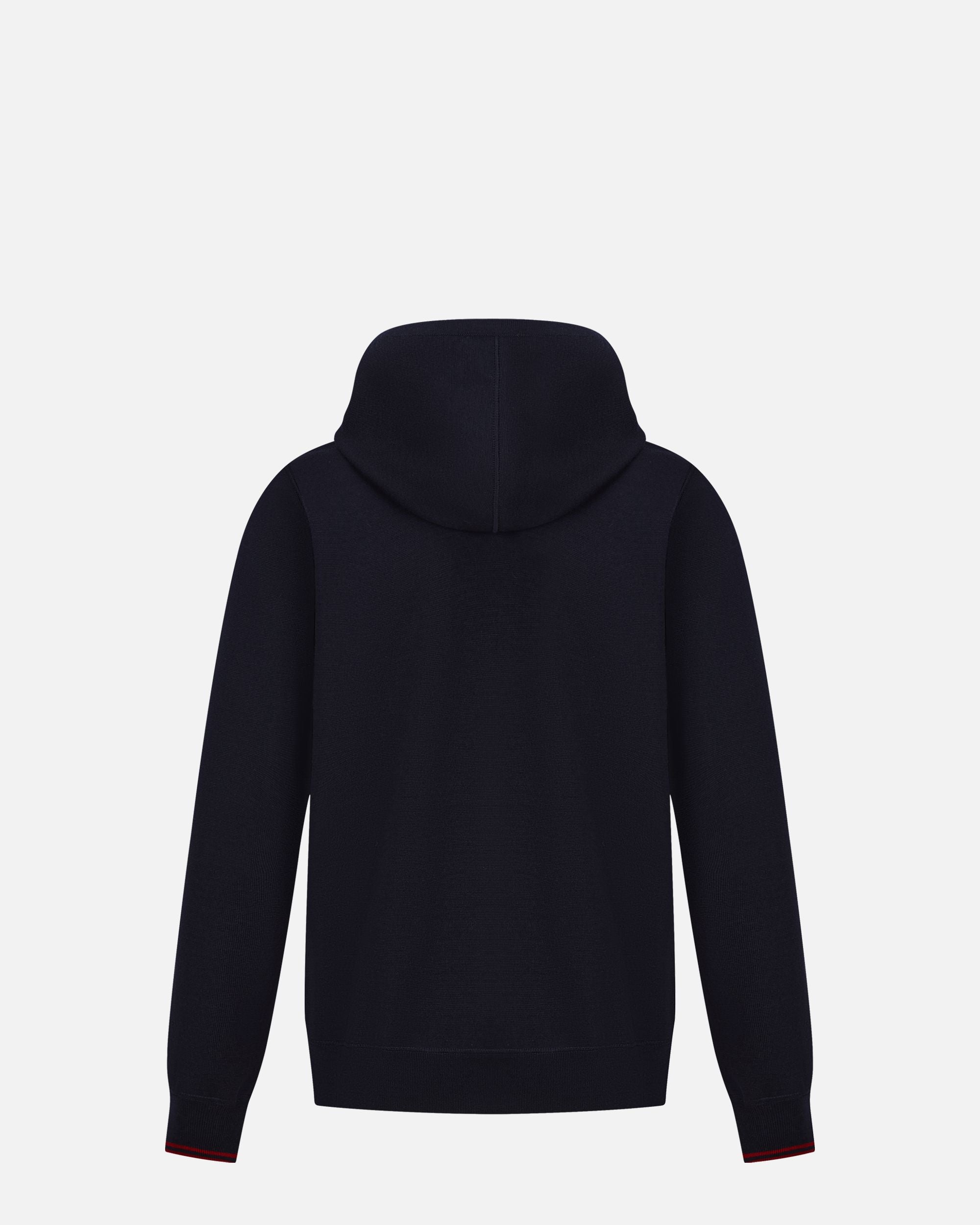 Bally Global - Hoodie In Navy Blue Wool - Blue